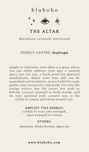 the altar cardback side