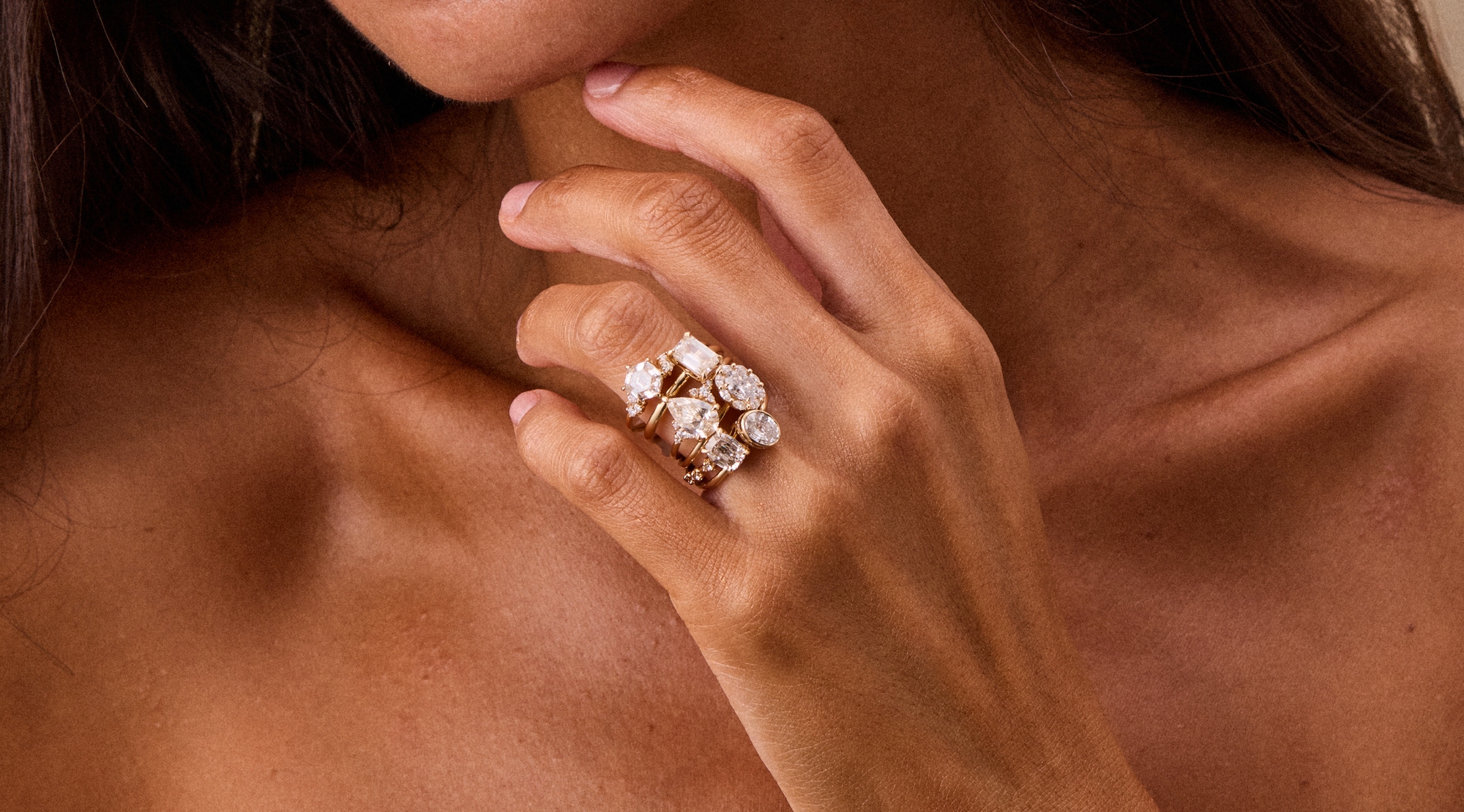 unique sapphire + diamond engagement rings in solid gold made in canada
