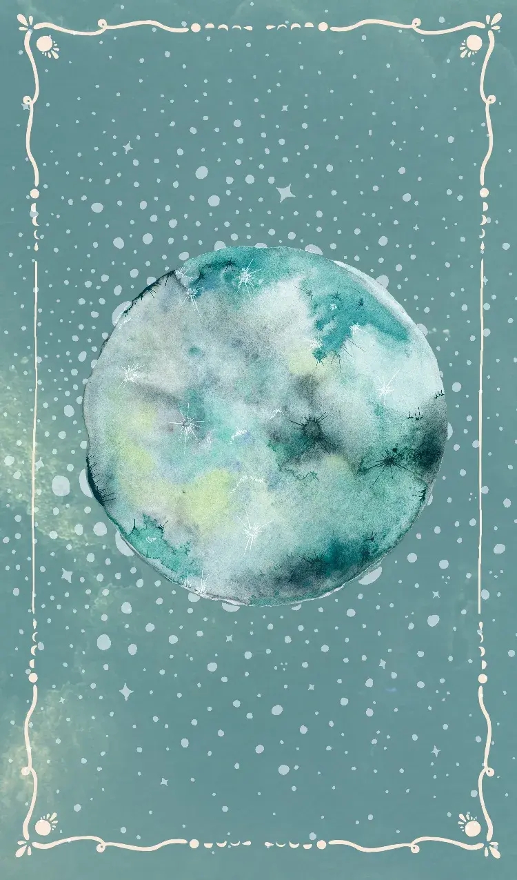 full moon card front side