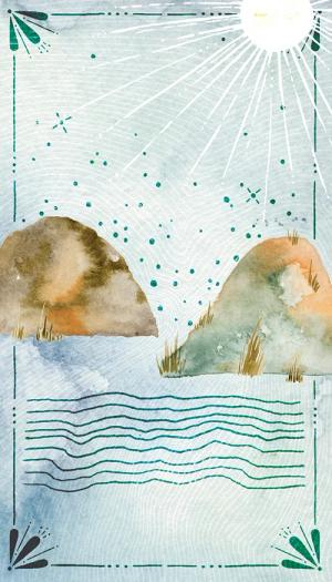 peaks &amp; valleys card front side