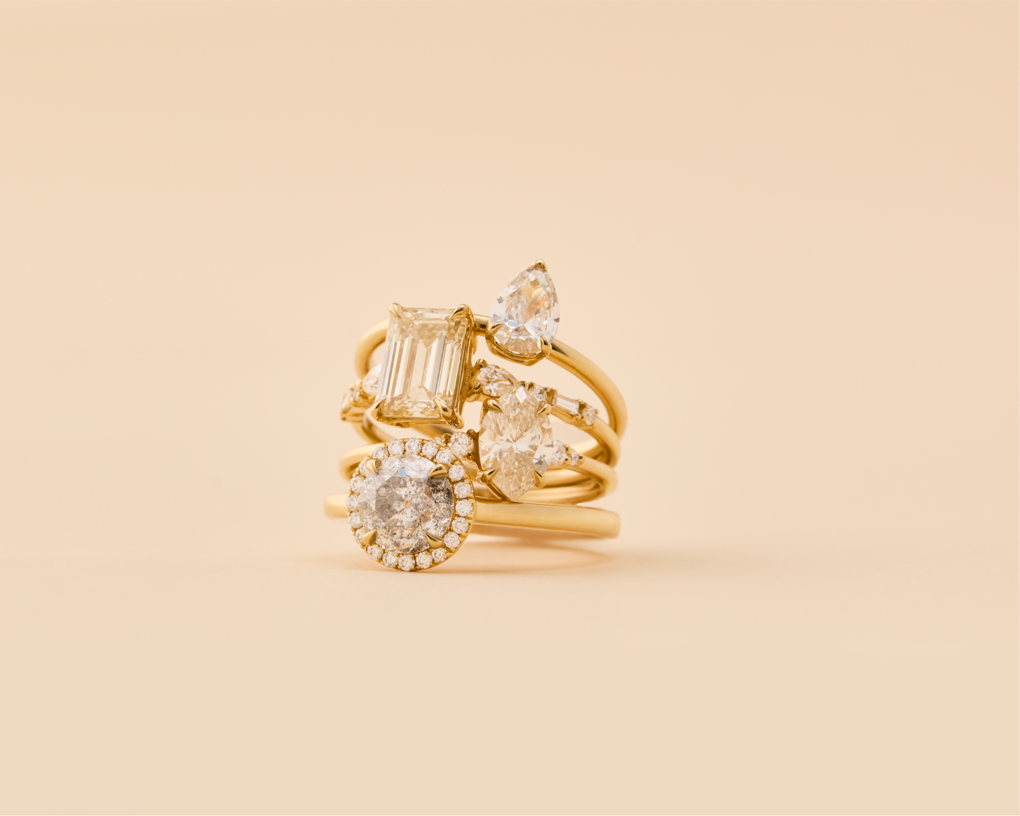 ethical + recycled gold sapphire engagement rings