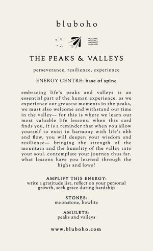 peaks &amp; valleys cardback side