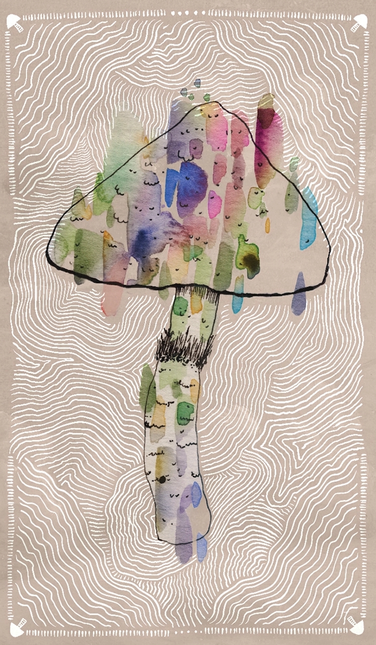 mushroom card front side
