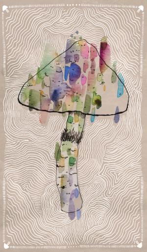 mushroom card front side