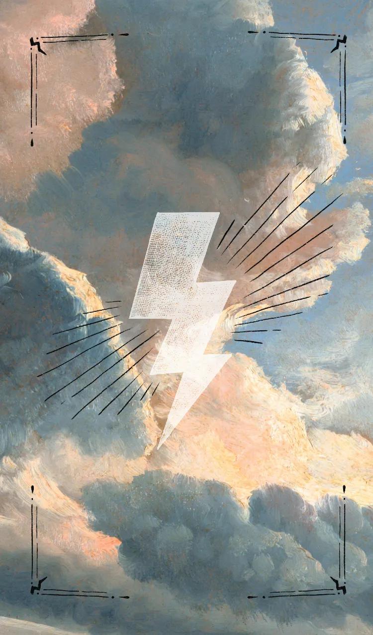 lightning bolt card front side
