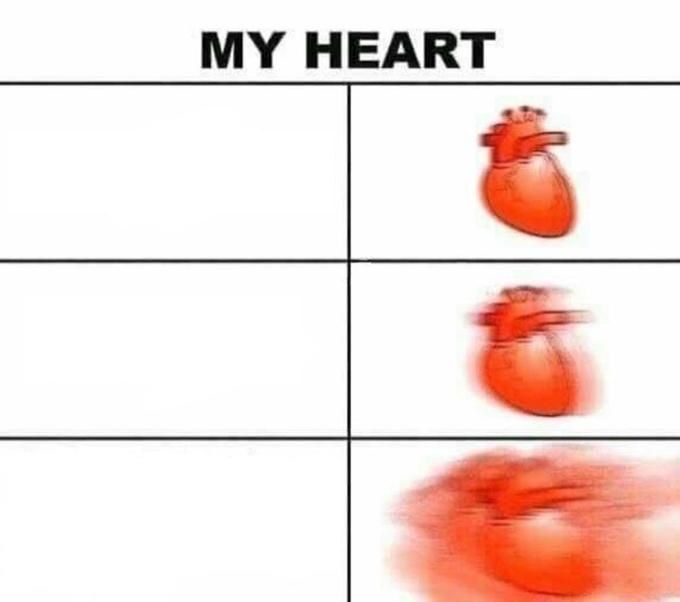 Racing heart meme