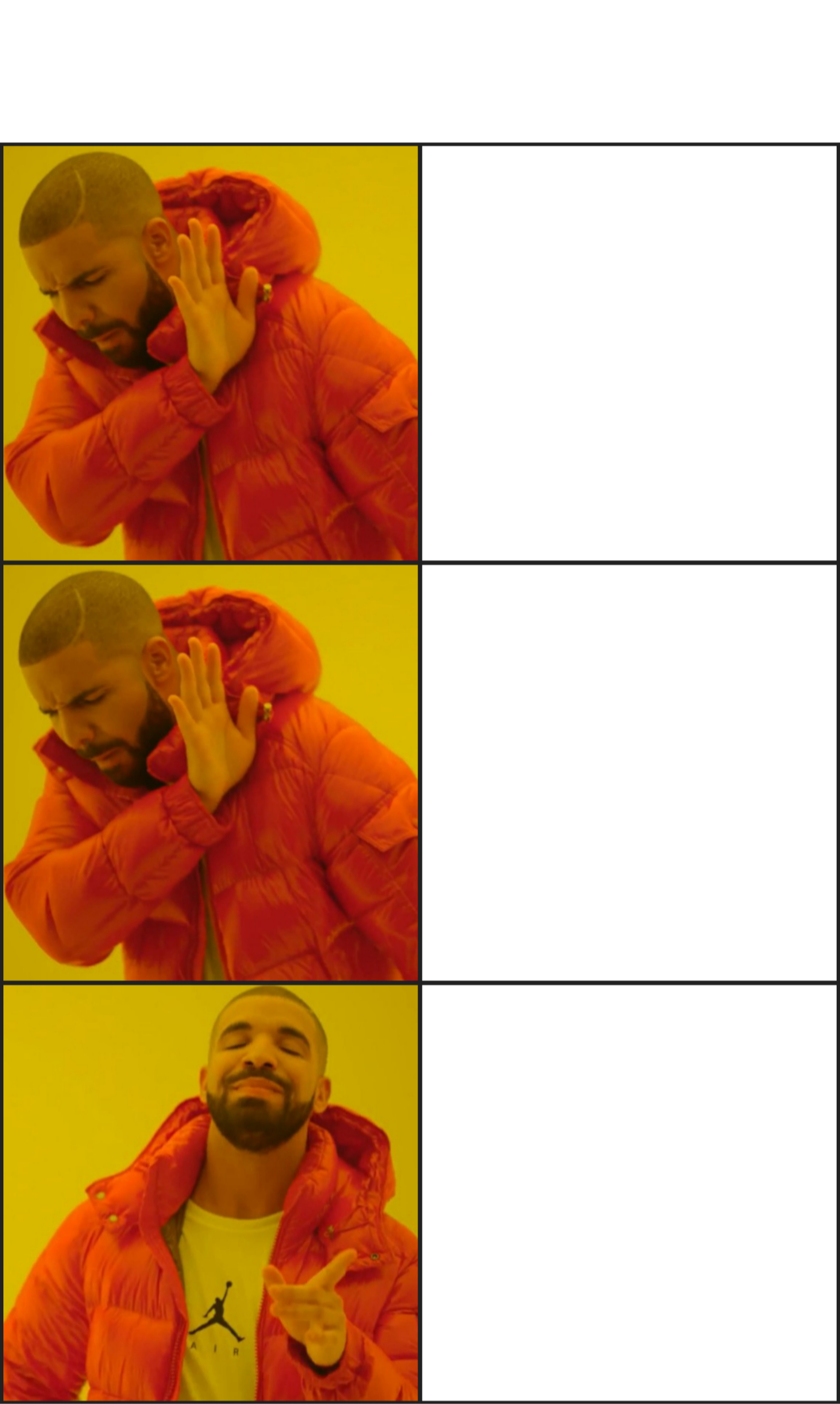 Drake meme with header