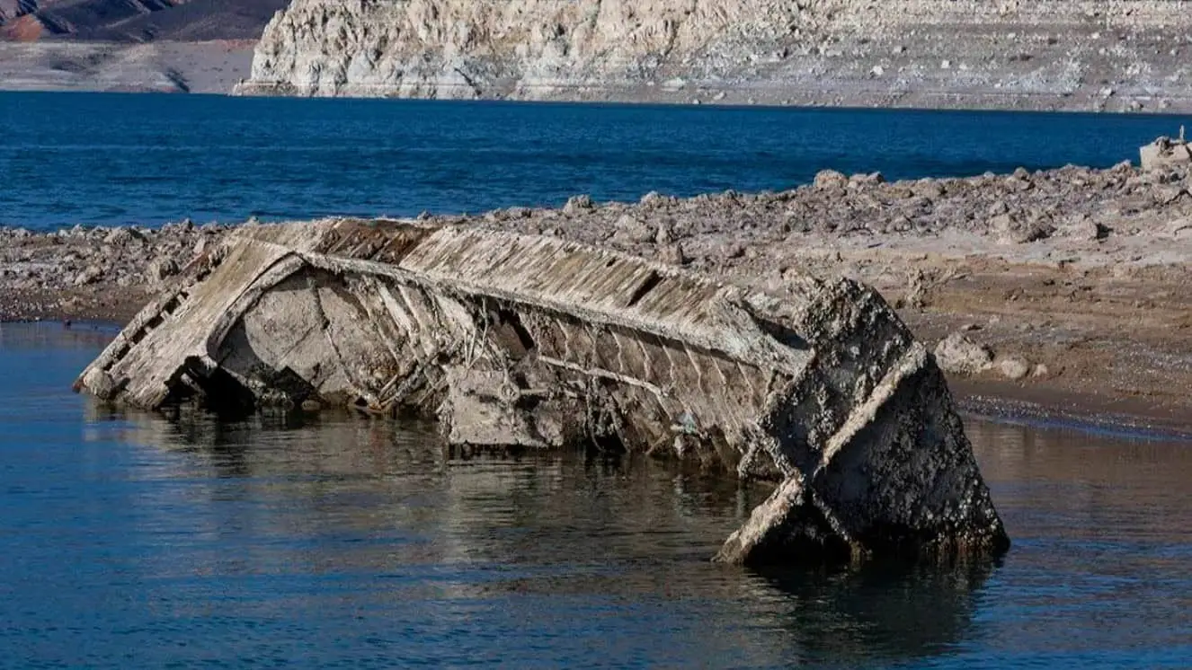 Declining Lake Mead Water Level Unearths WWIIEra Secret
