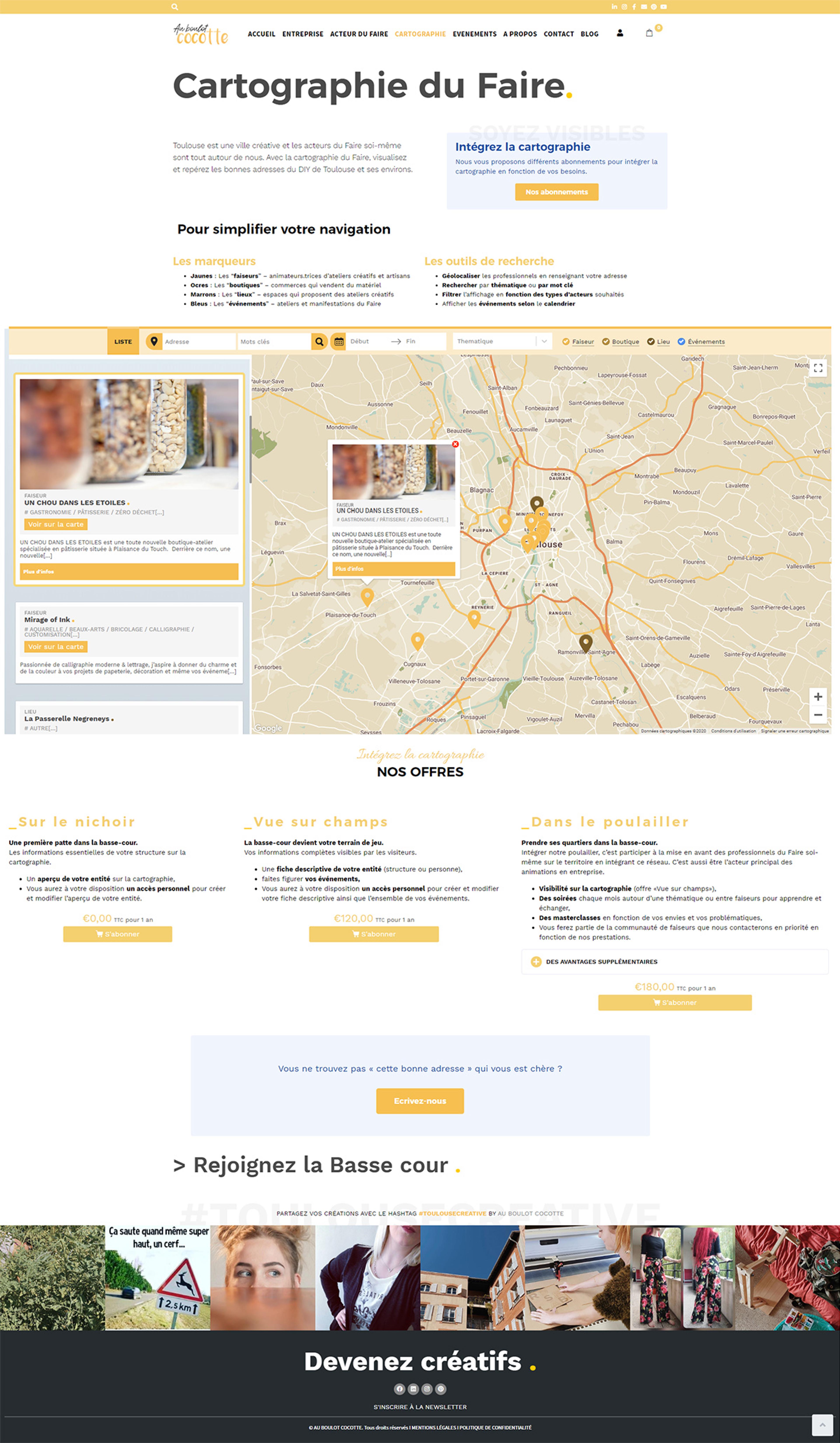Capture du site Au Boulot Cocotte