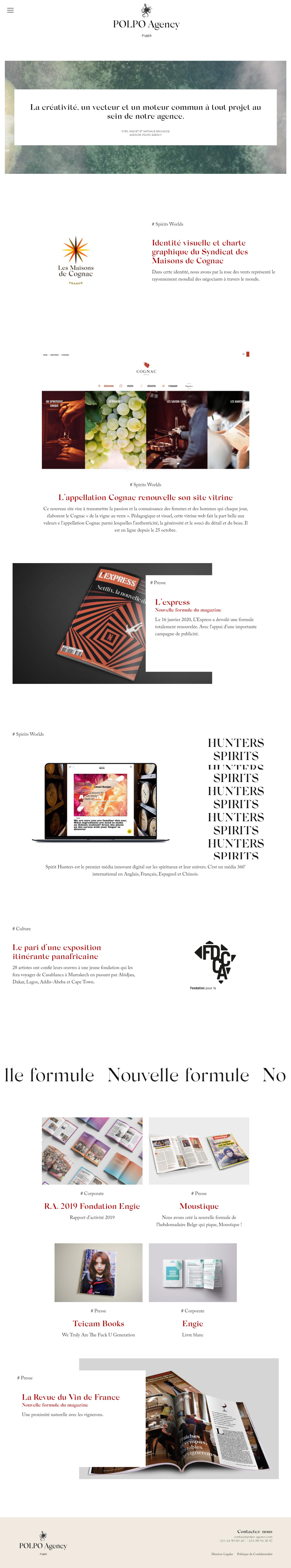Capture du site Polpo Agency