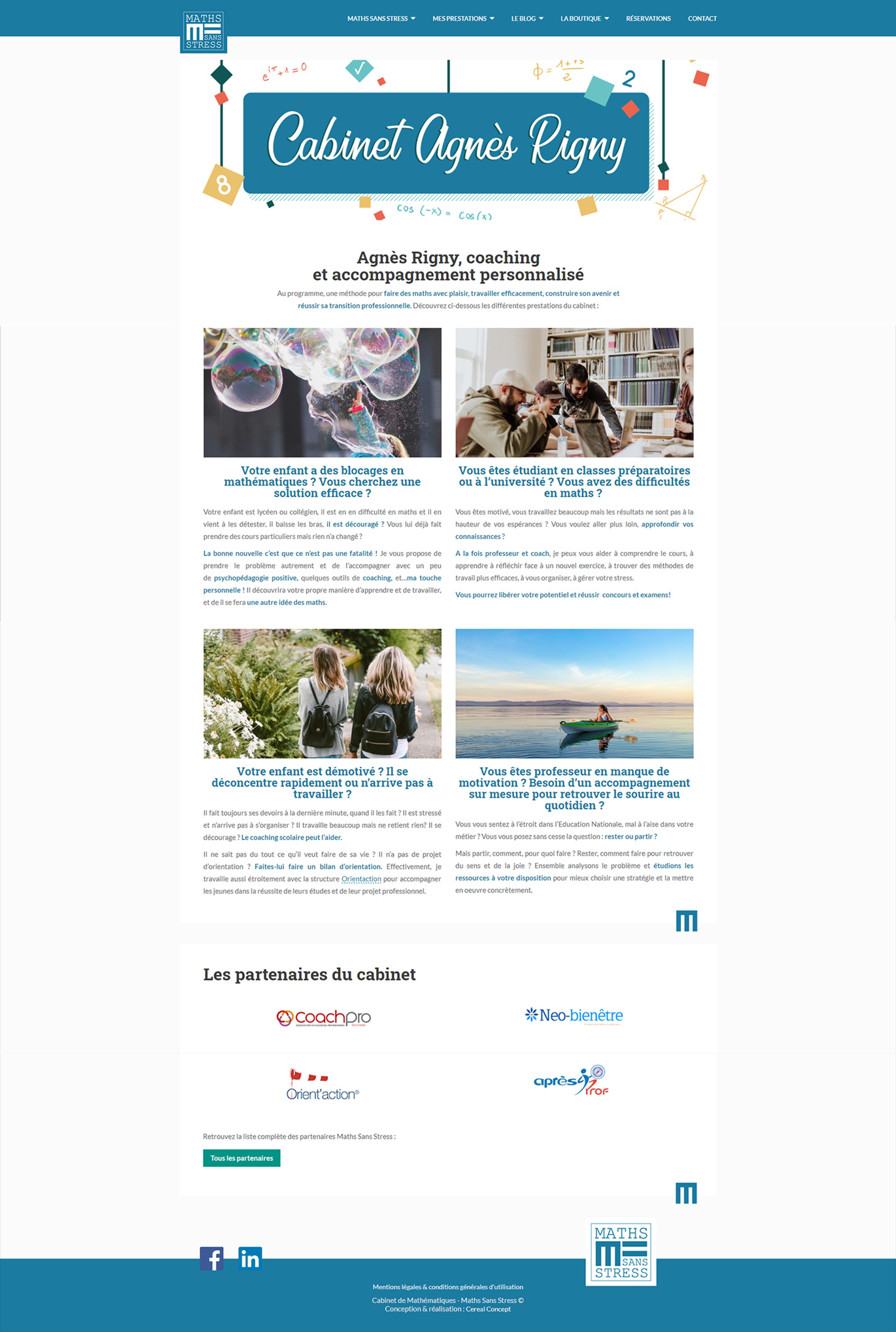 Capture du site Maths Sans Stress