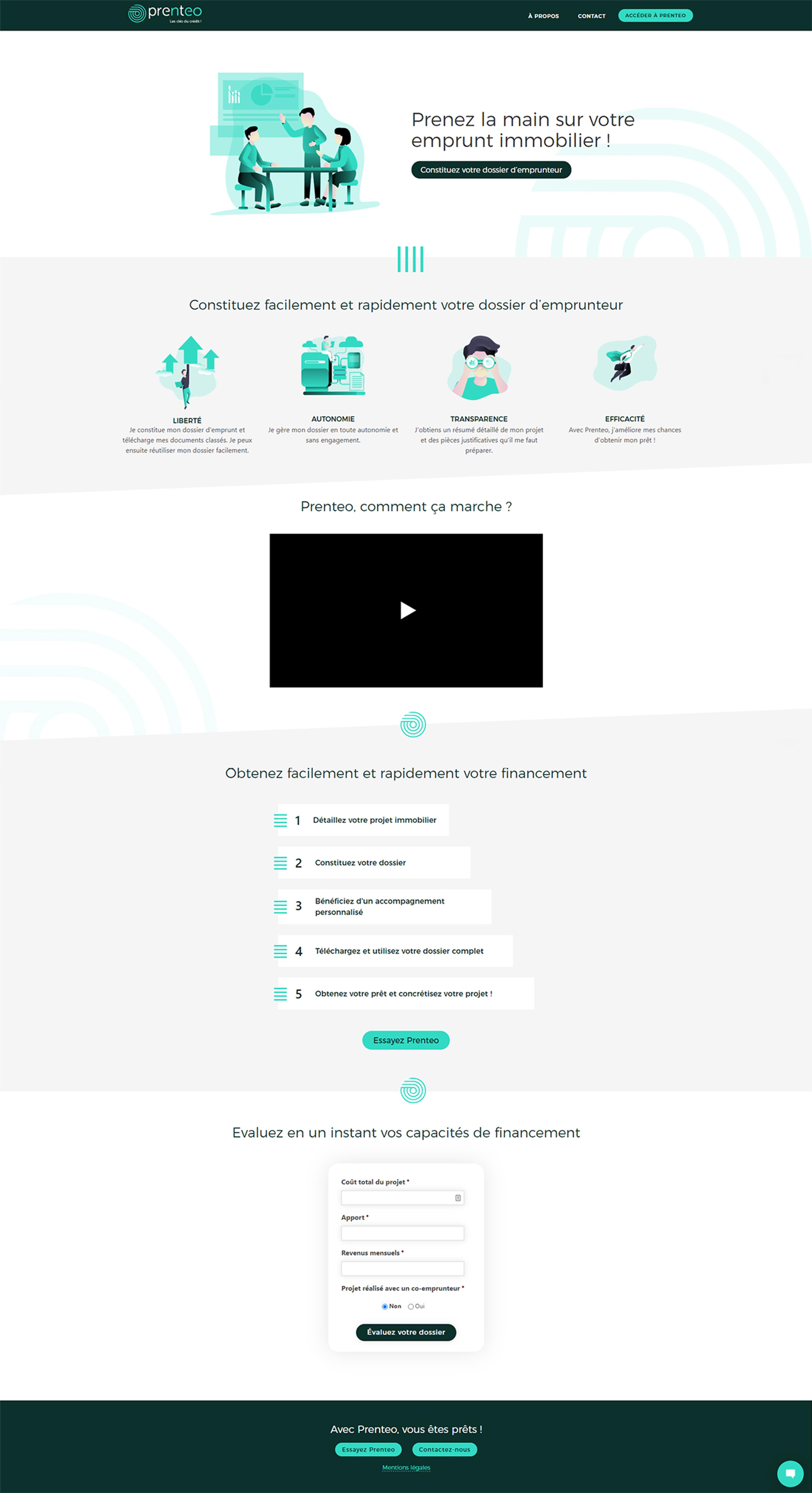 Capture du site Prenteo