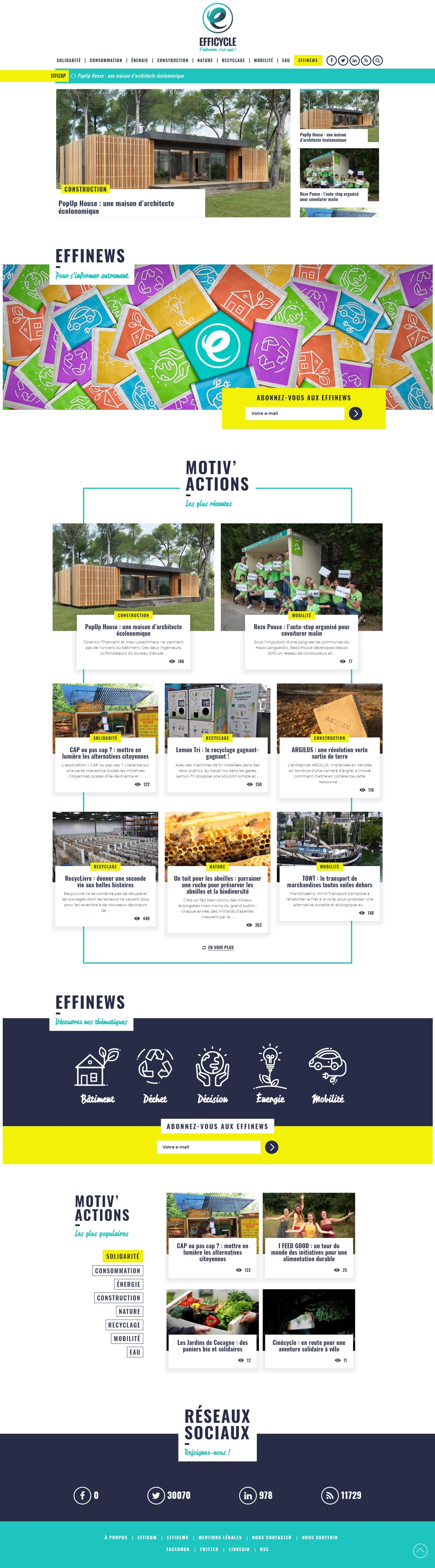 Capture du site Efficycle