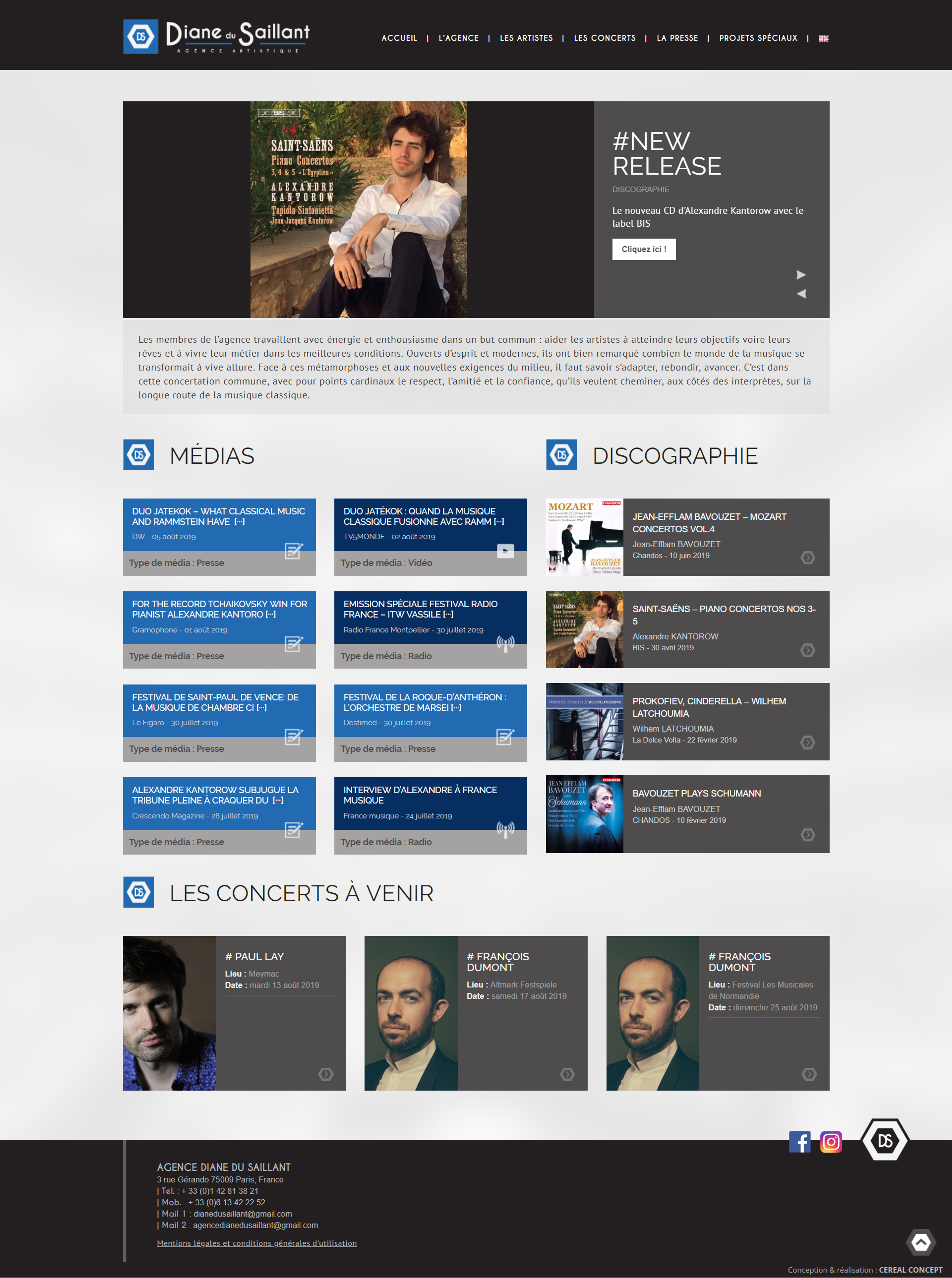 Capture du site Agence Diane du Saillant