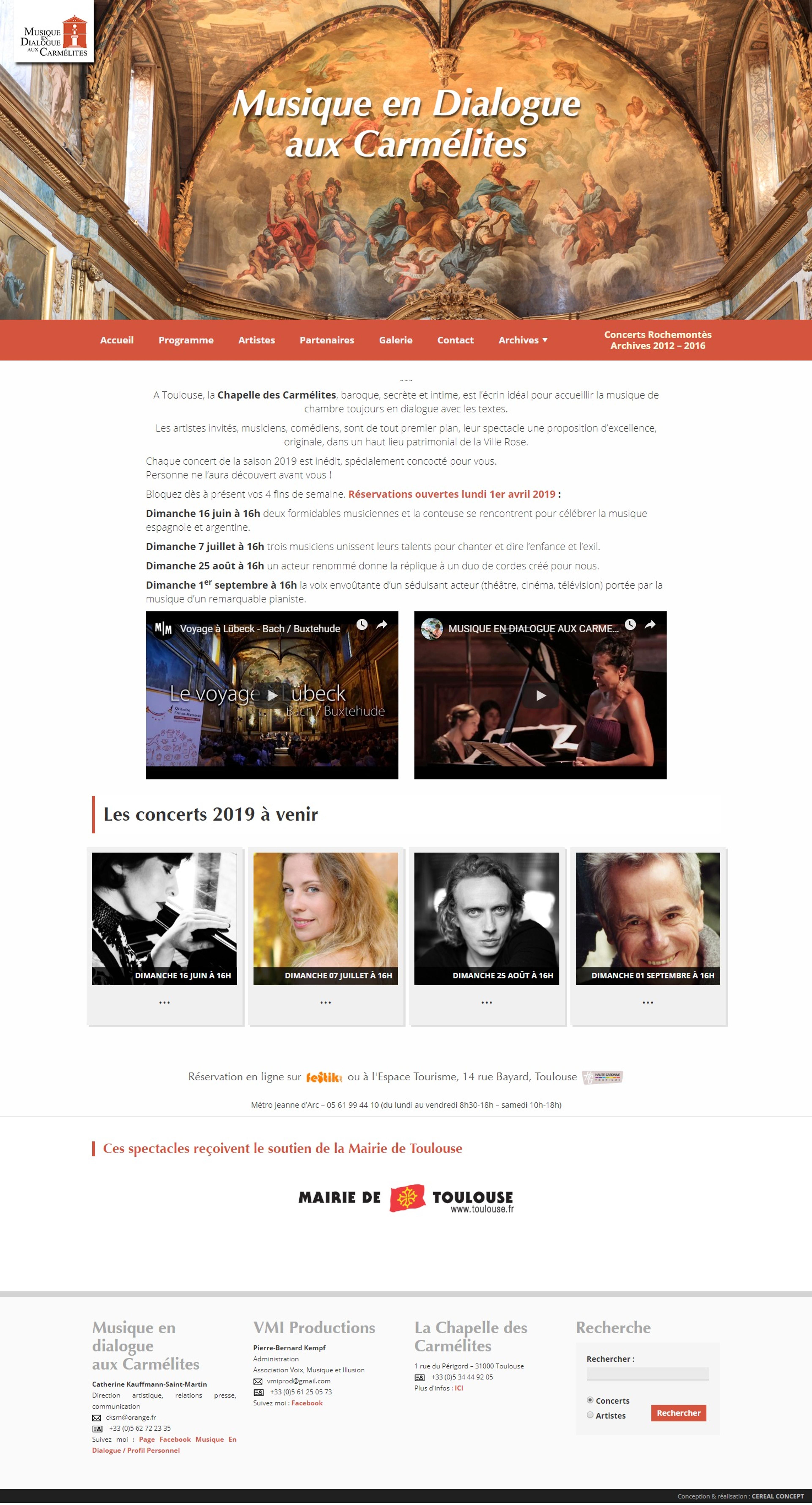 Capture du site Musique En Dialogue