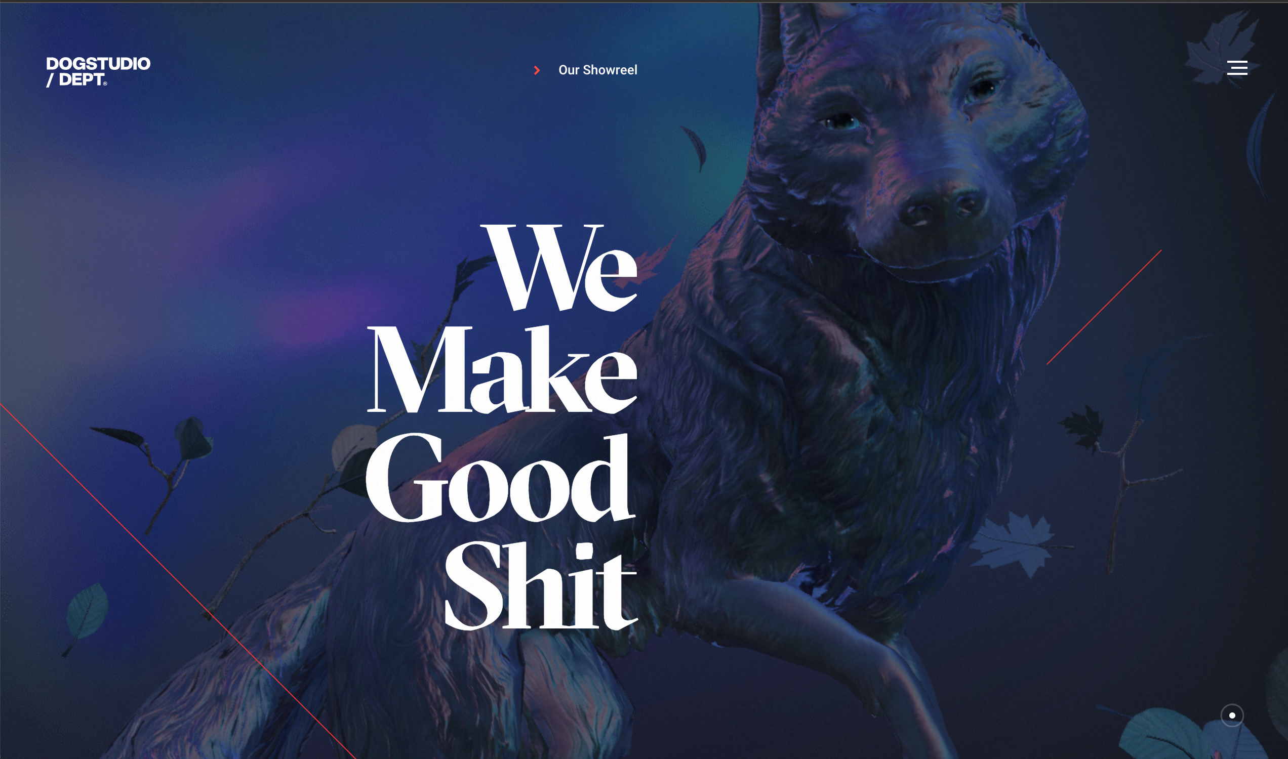 a website for a company called dogstudio / dept