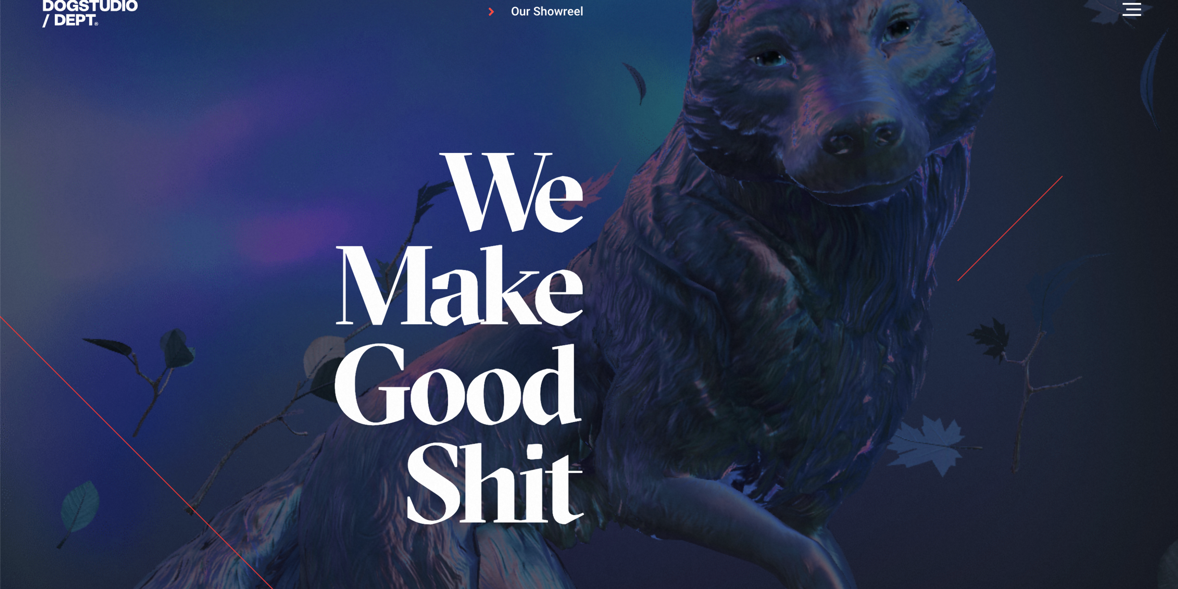 a website for a company called dogstudio / dept