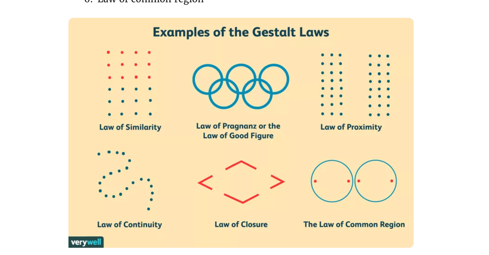 a poster showing examples of the gestallt laws