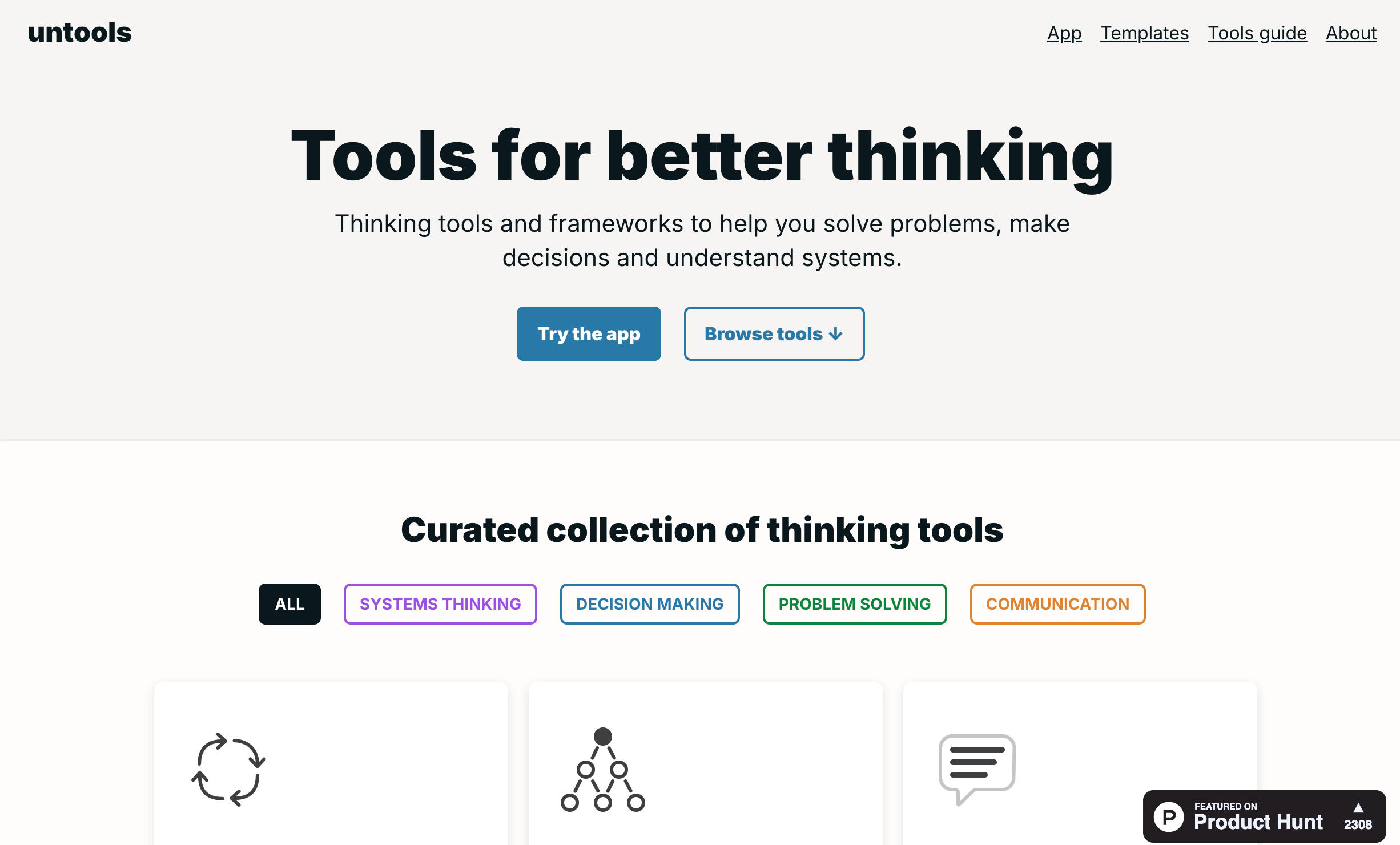 a website called untools has a curated collection of thinking tools