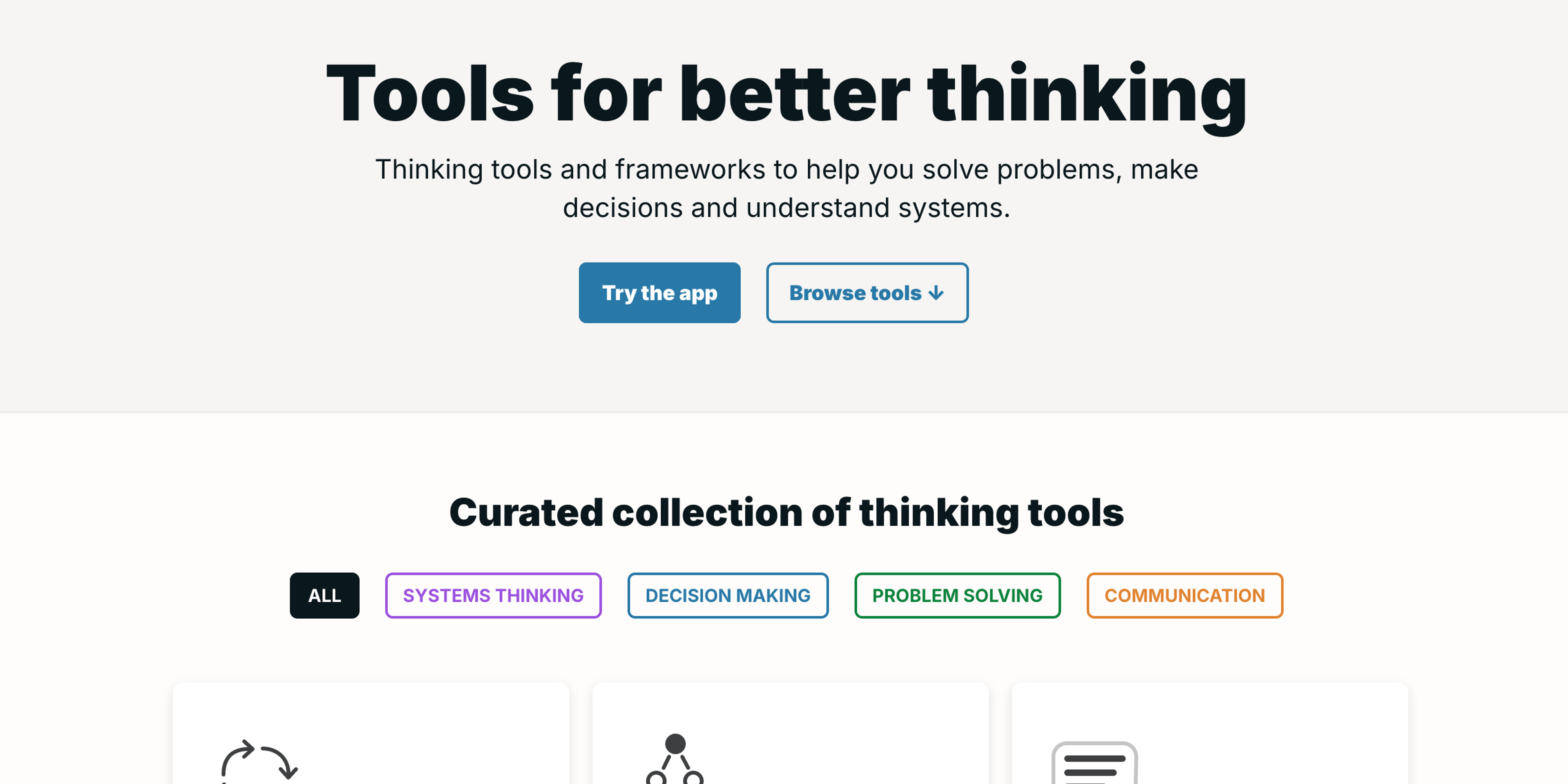 a website called untools has a curated collection of thinking tools