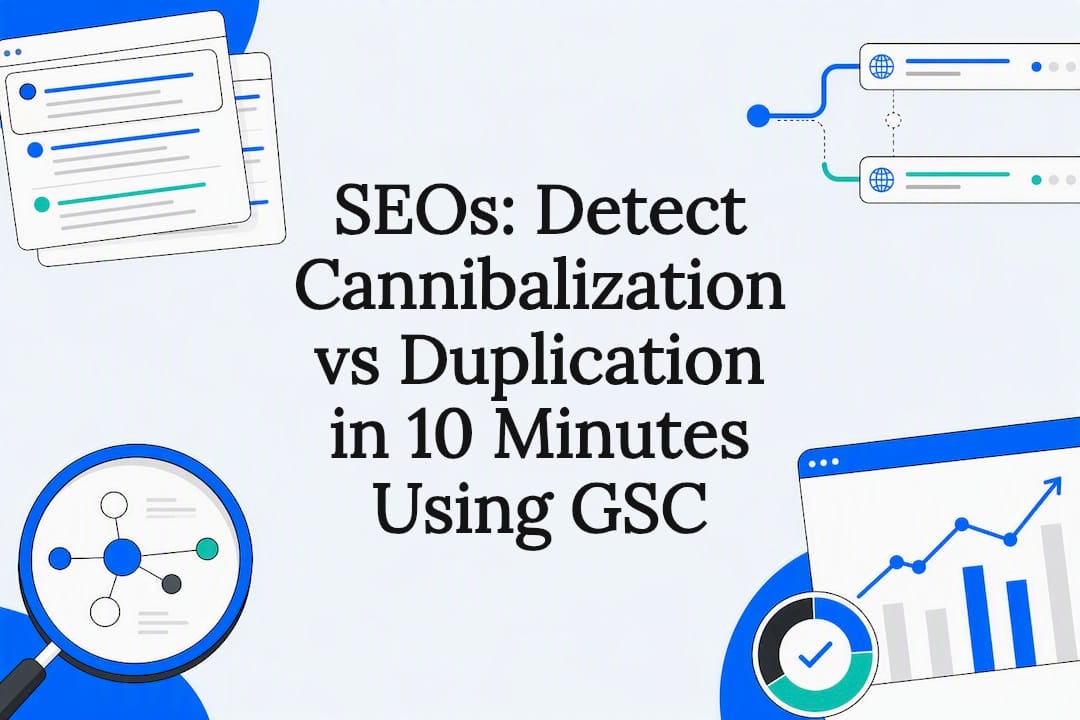 SEOs: Detect Cannibalization vs Duplication in 10 Minutes Using GSC