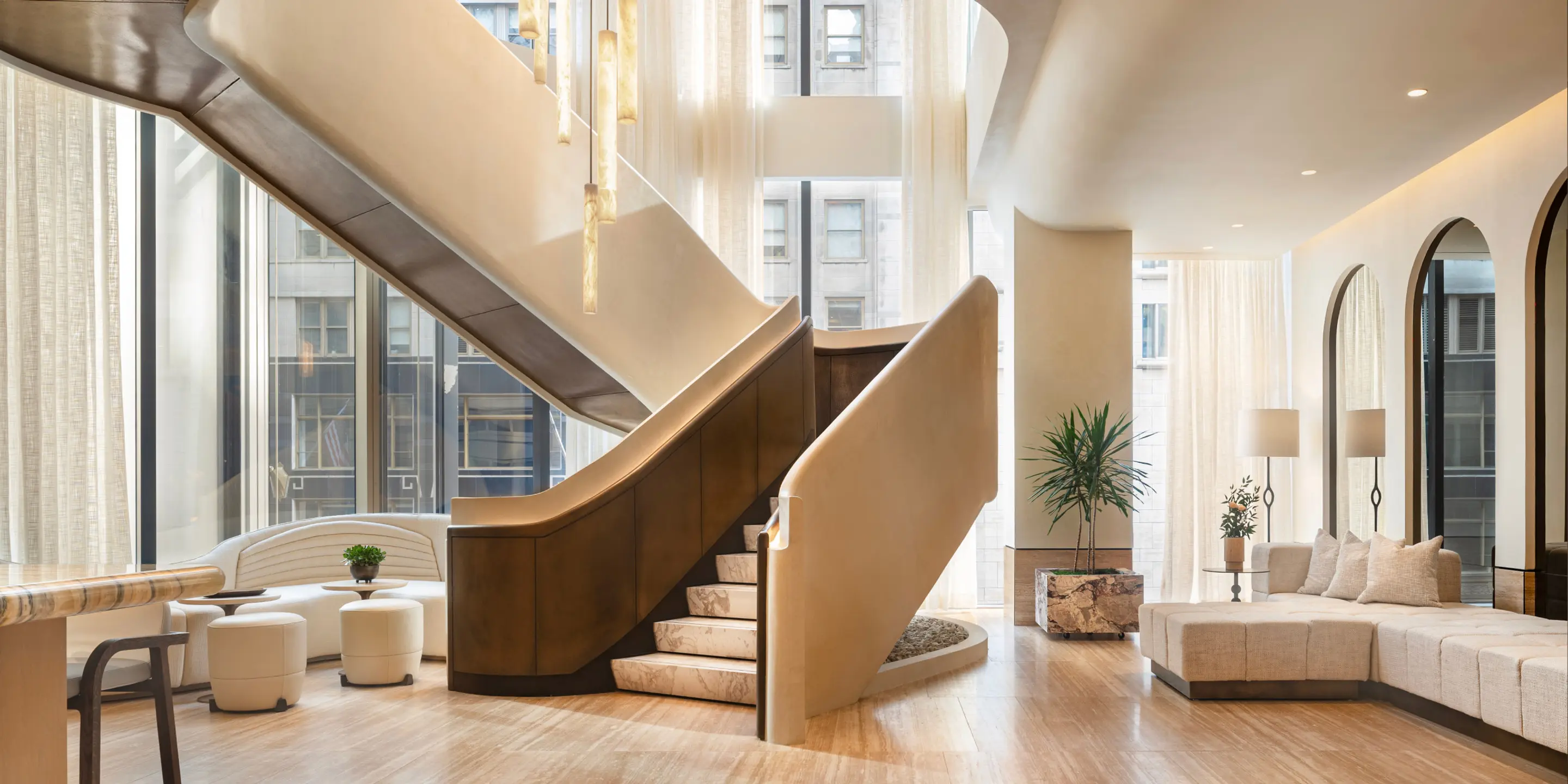 Central staircase