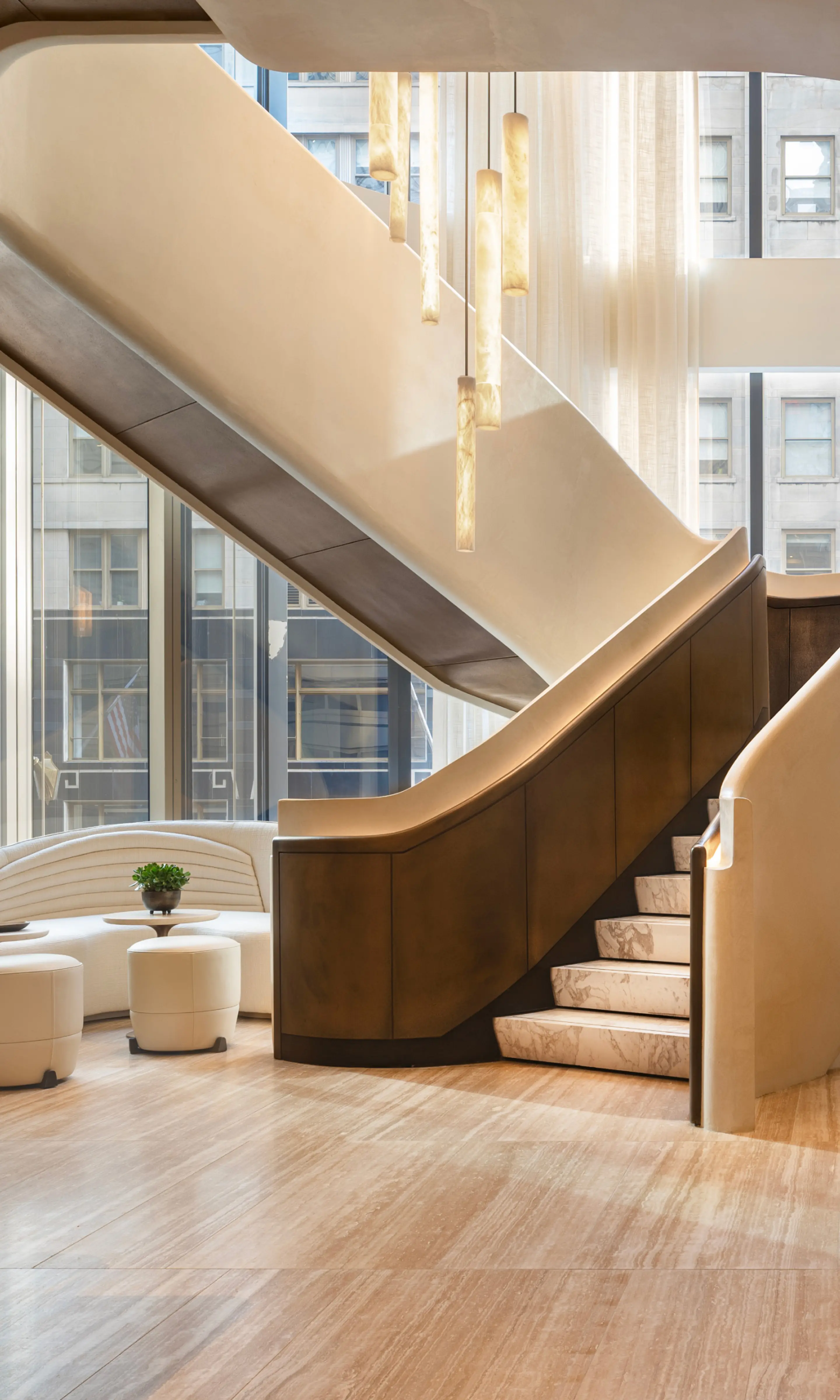 Central staircase