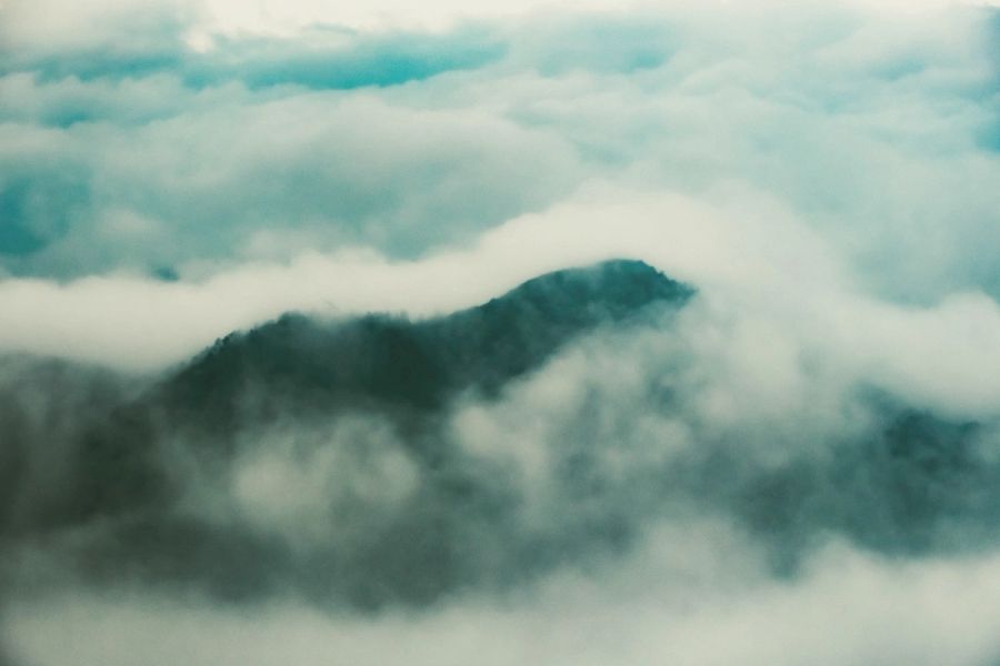 Mountains above a sea of clouds