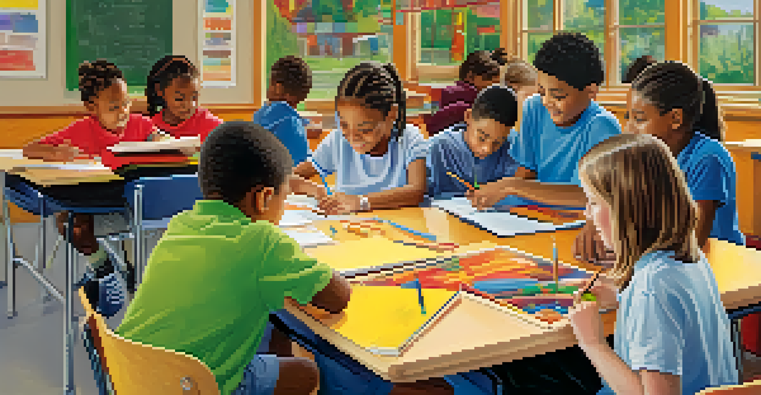 Children participating in an after-school program with diverse activities like homework help, art projects, and sports.