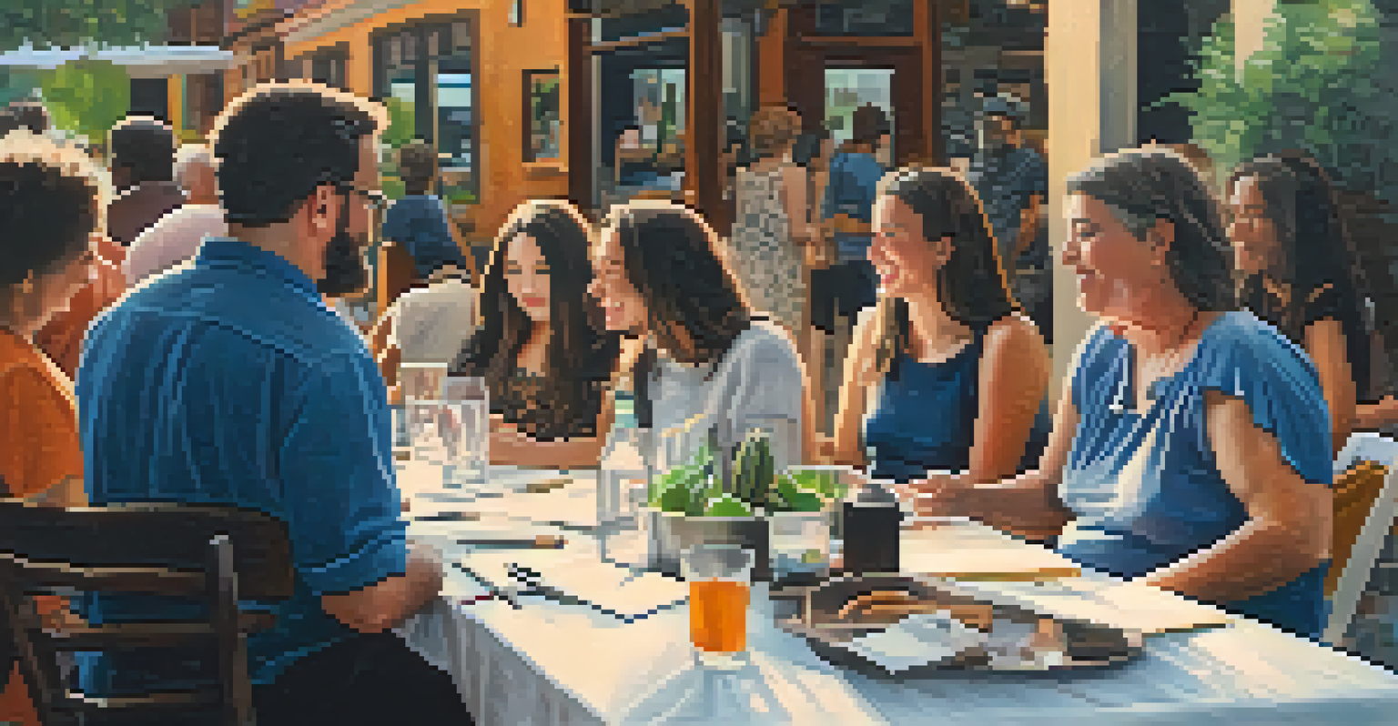 Local artists interacting with visitors during a meet-and-greet session at an art walk.