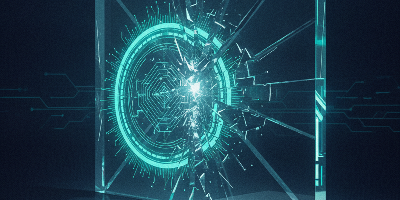 Conceptual illustration of a digital proxy wall intercepting an email authentication seal