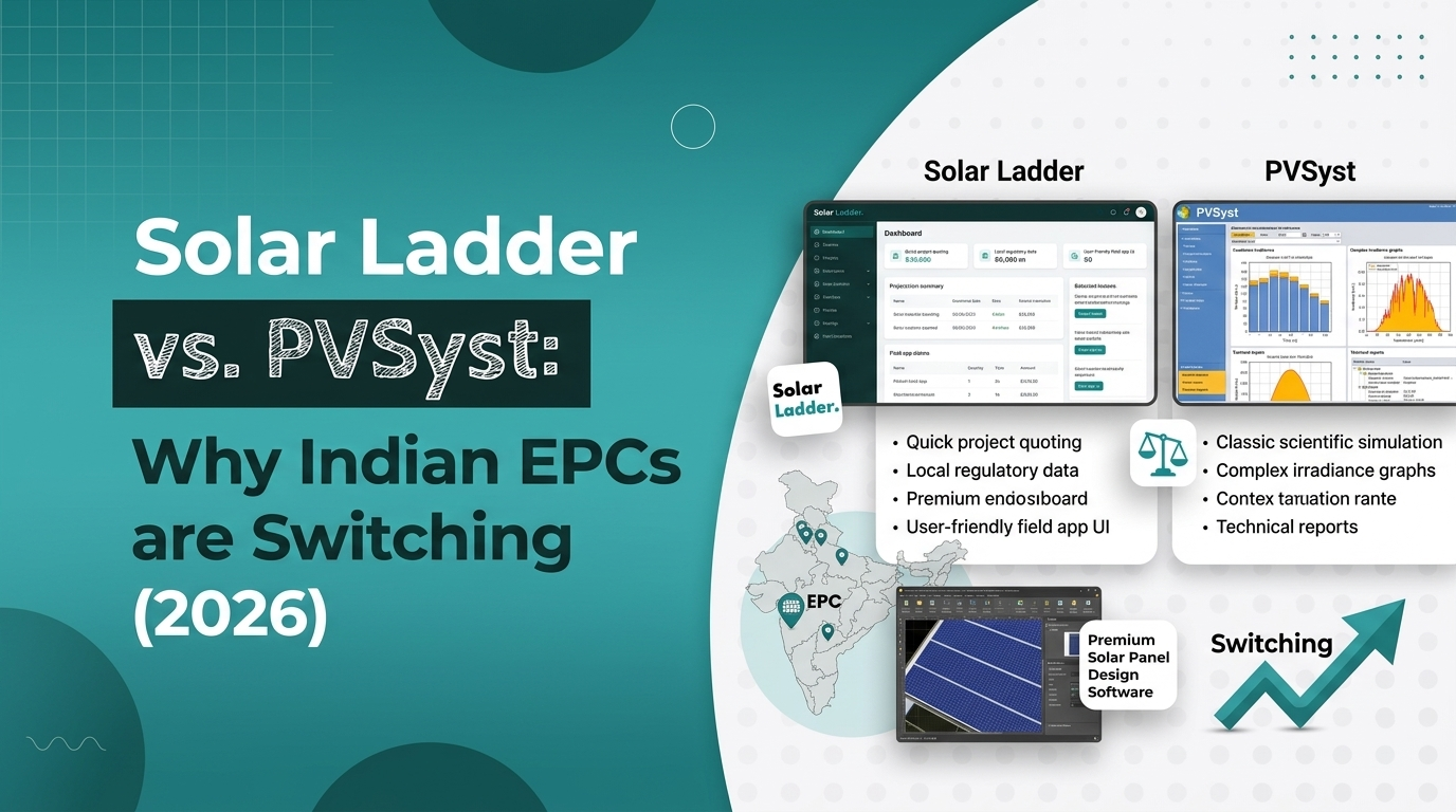 Solar Ladder vs. PVSyst: Why Indian EPCs are Switching (2026)