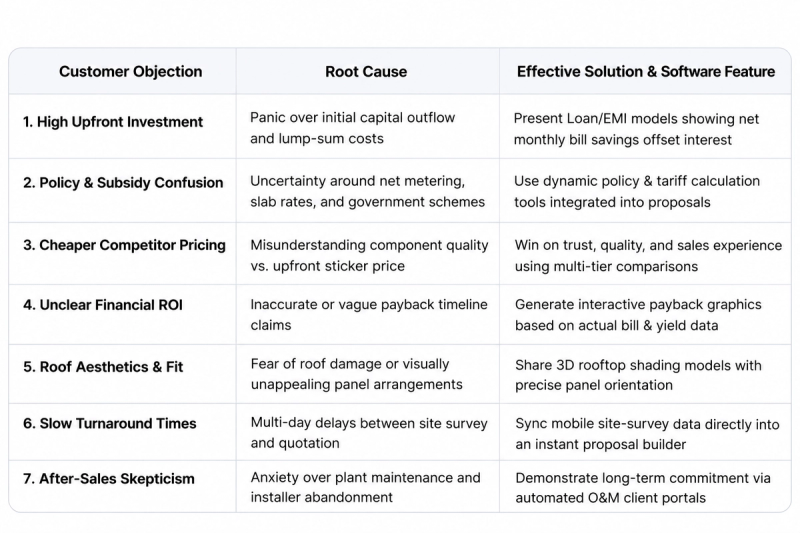 7 Core Objections from Residential Solar Buyers & Proven Solutions