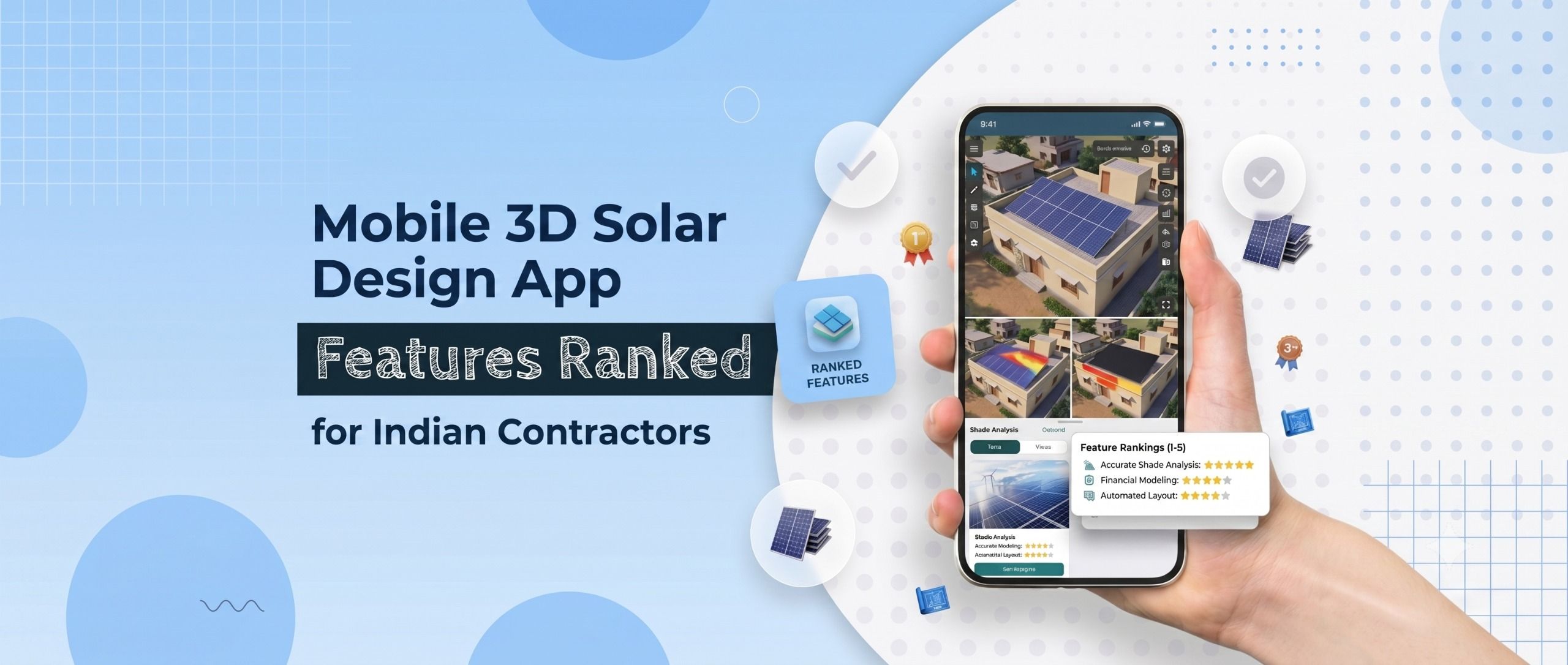 Mobile 3D Solar Design App Features Ranked for Indian Contractors