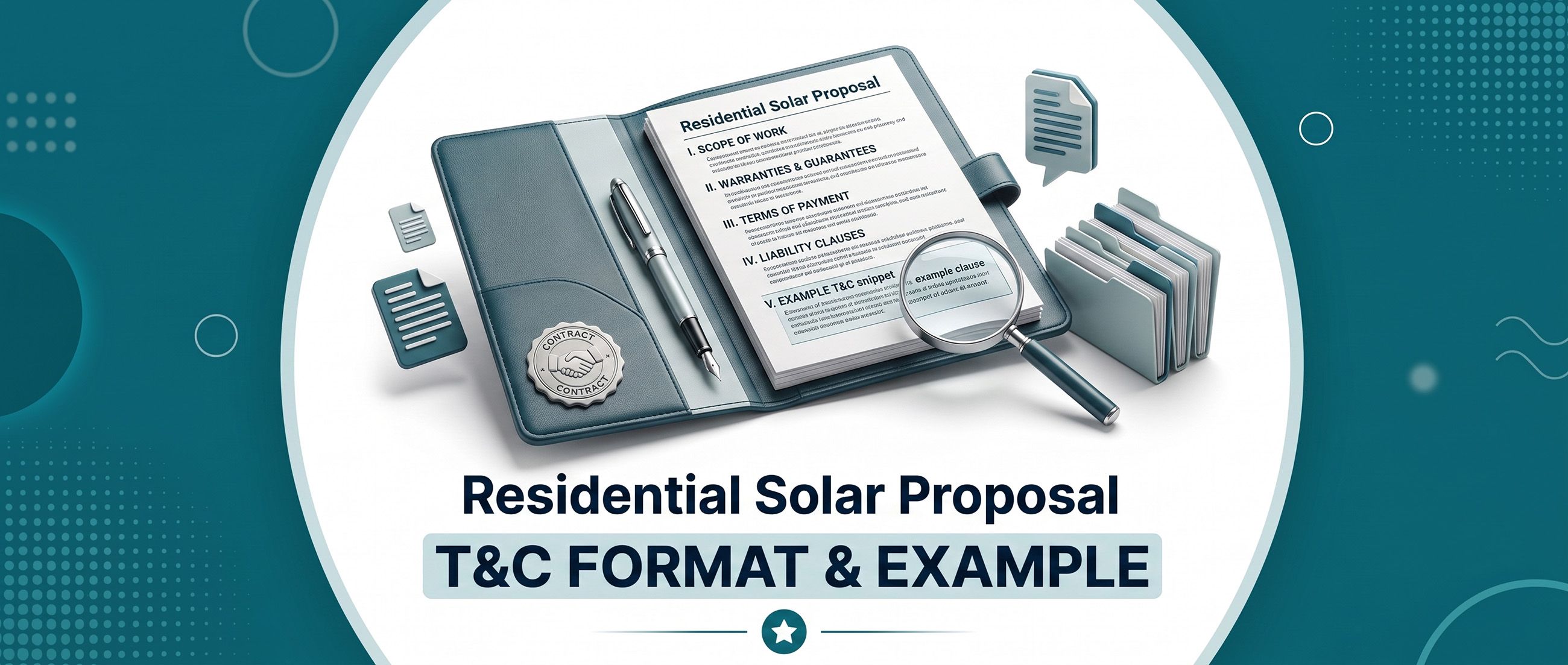 Residential Solar Proposal T&C Format & Example