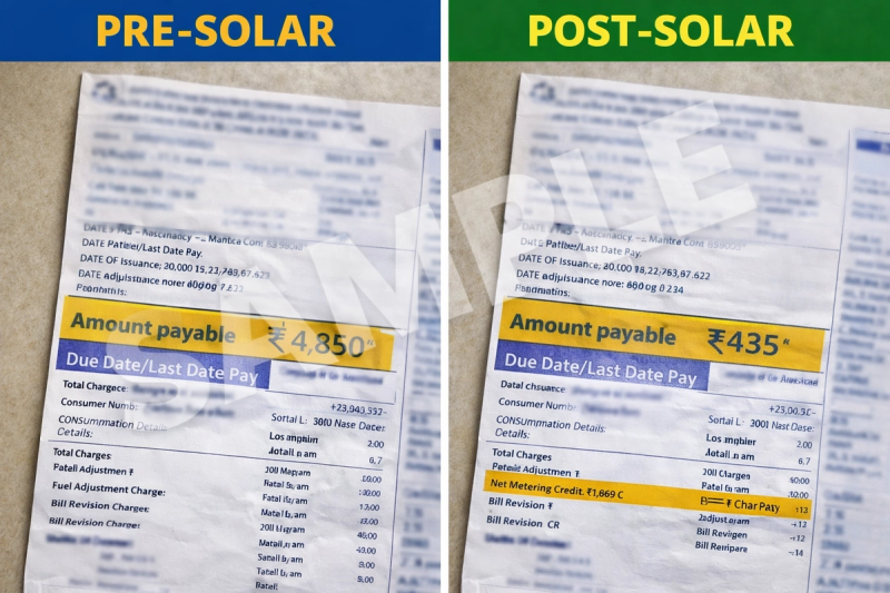 Average Monthly Bill Pre-Solar and PostSolar