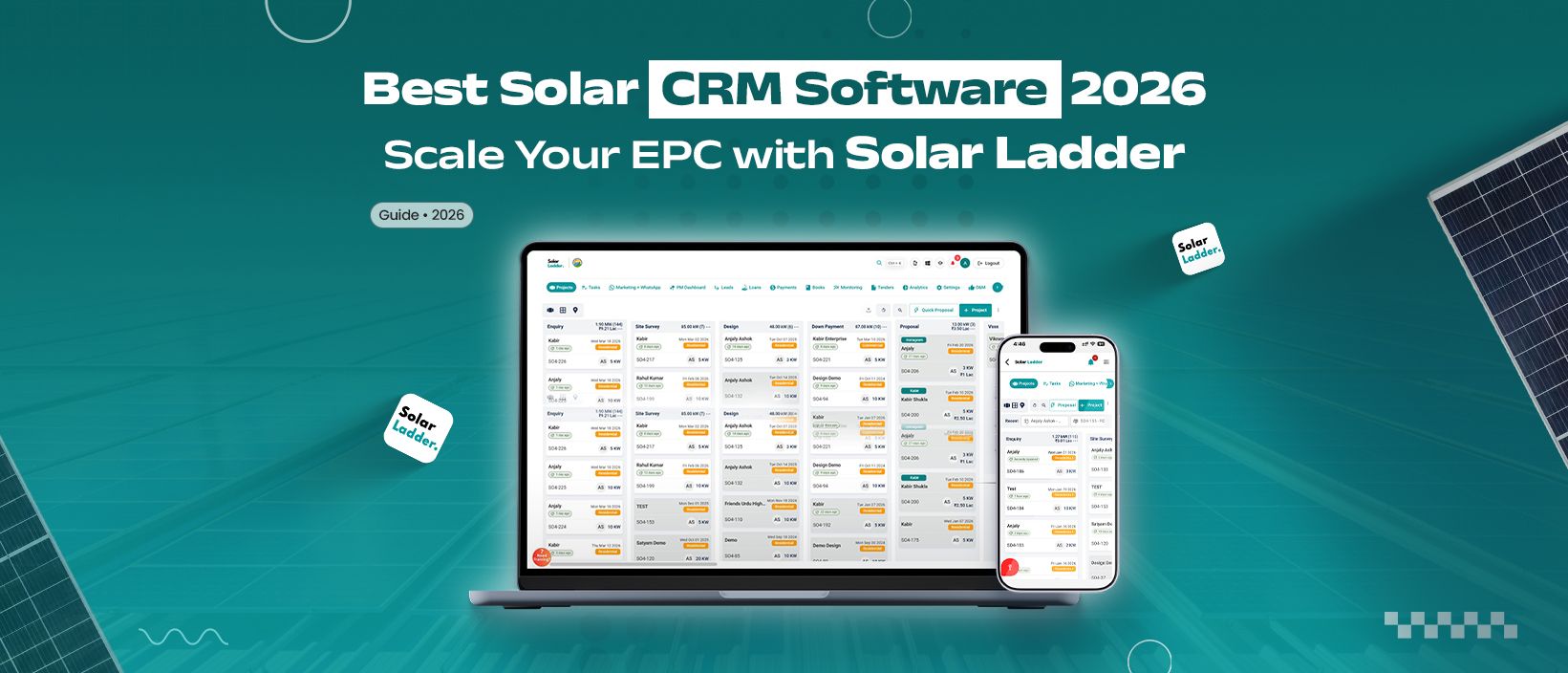 Best Solar CRM Software 2026: Scale Your EPC with Solar Ladder