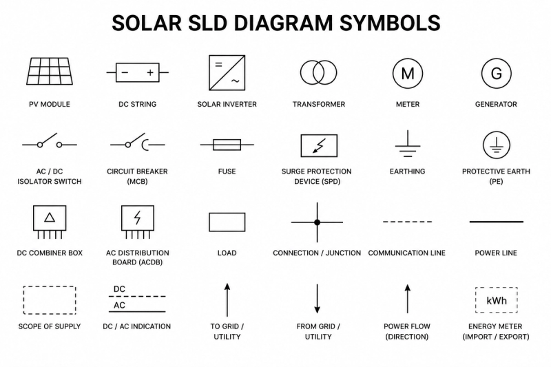 Solar SLD Diagram Symbols