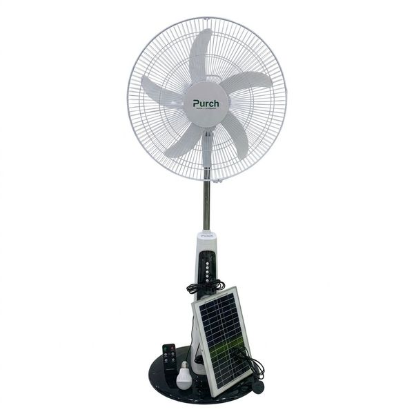 PURCH 18" RECHARGEABLE SOLAR STAND FAN