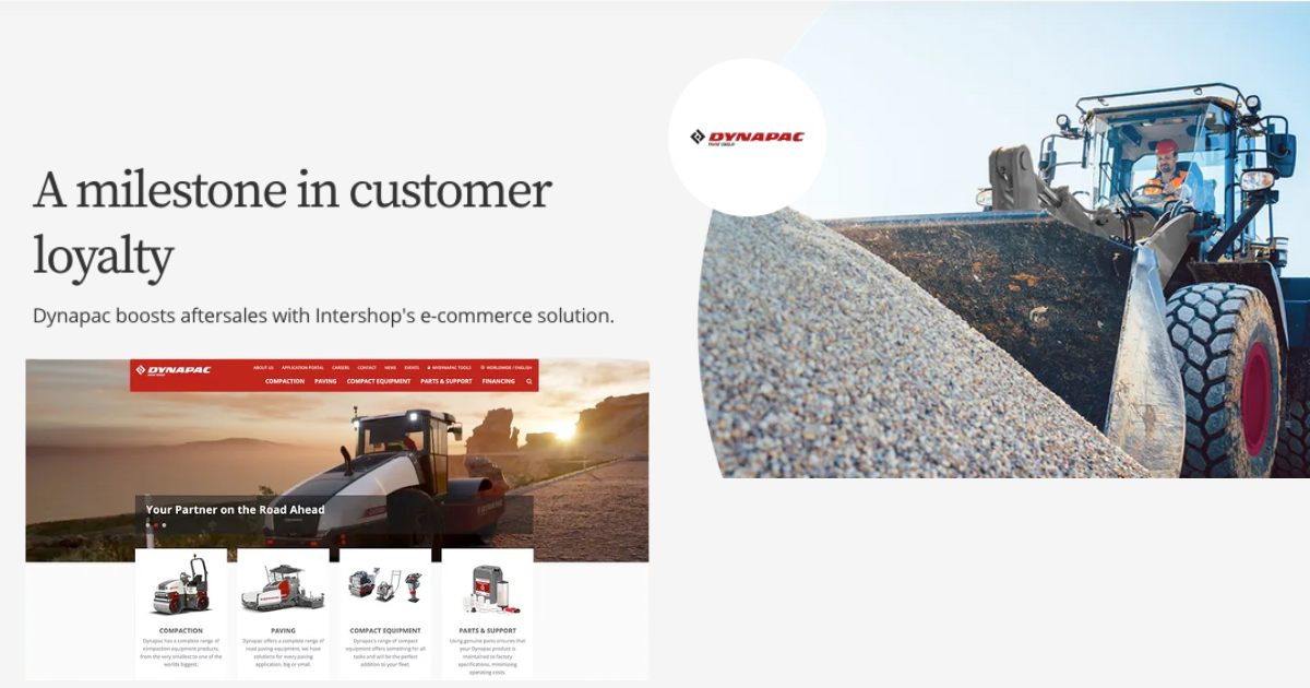 Case Study | Dynapac's new aftersales portal went live in less than six months on a tight timeline and budget