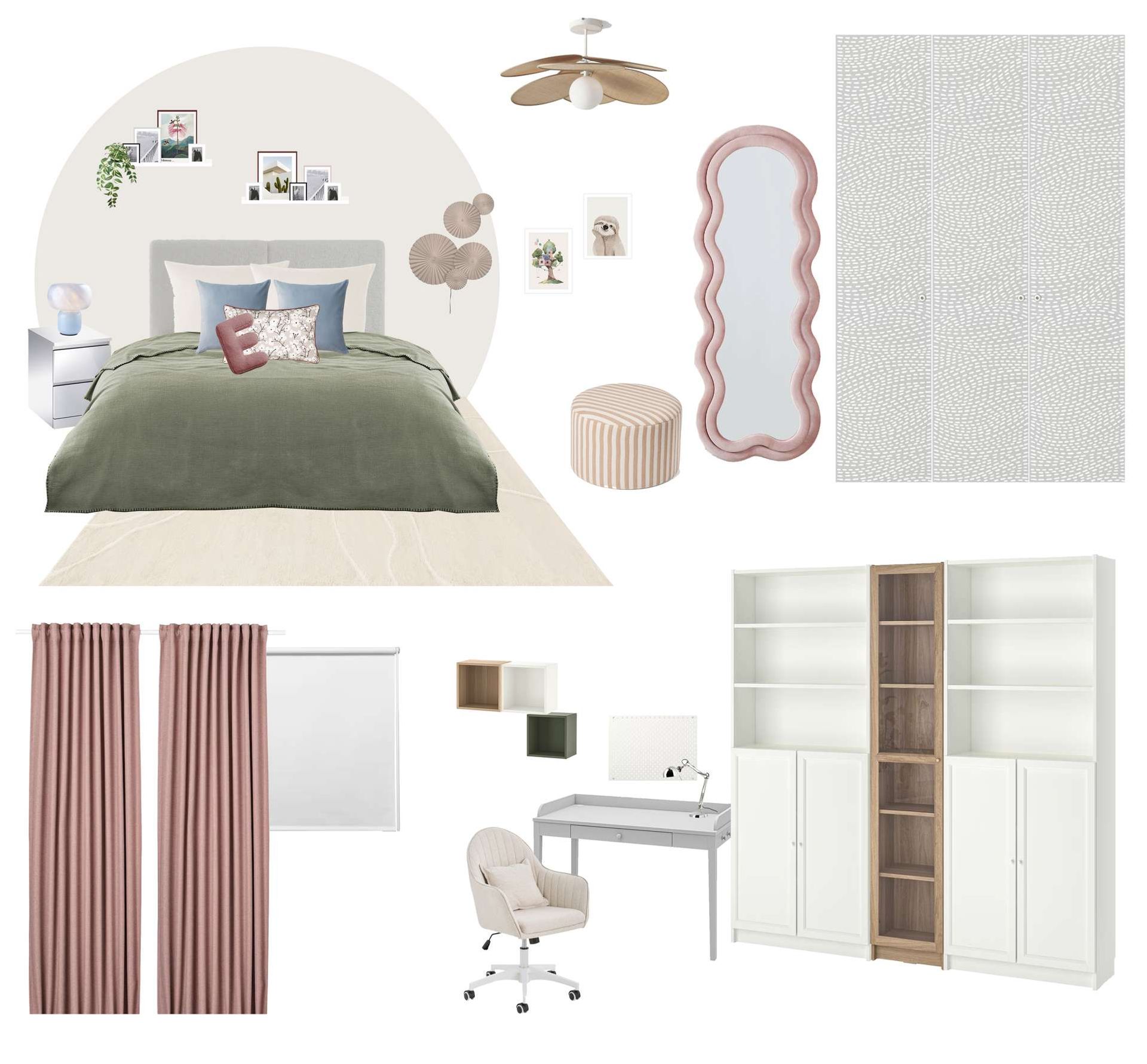 Rosafarbene Akzente im Mädchenzimmer