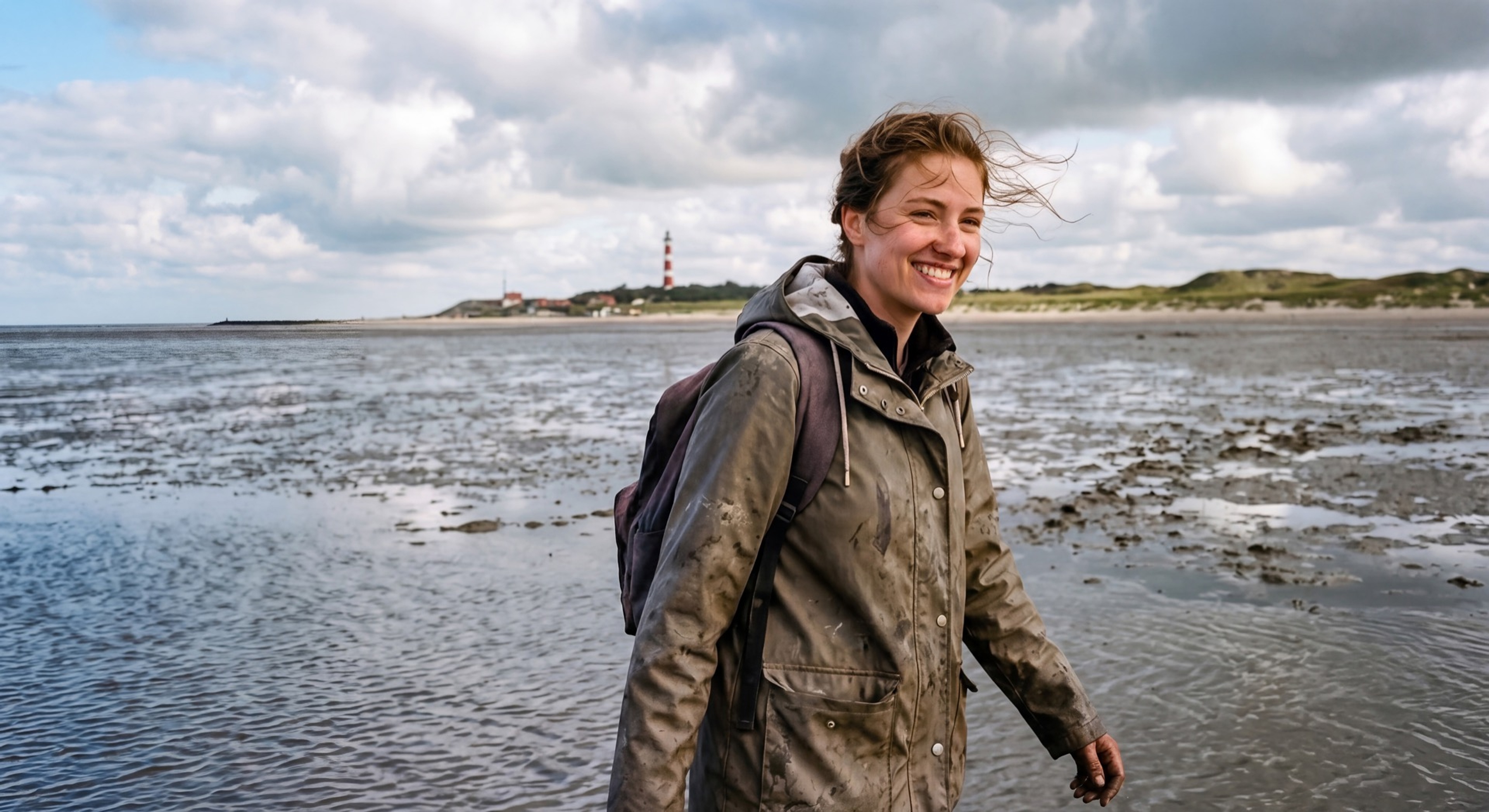 meisje op het wad