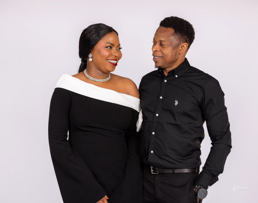 Couple in black dress