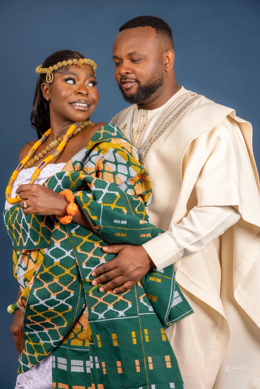 Couple in traditional attire