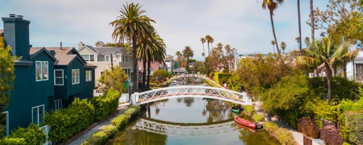 A Venice Beach canal by day