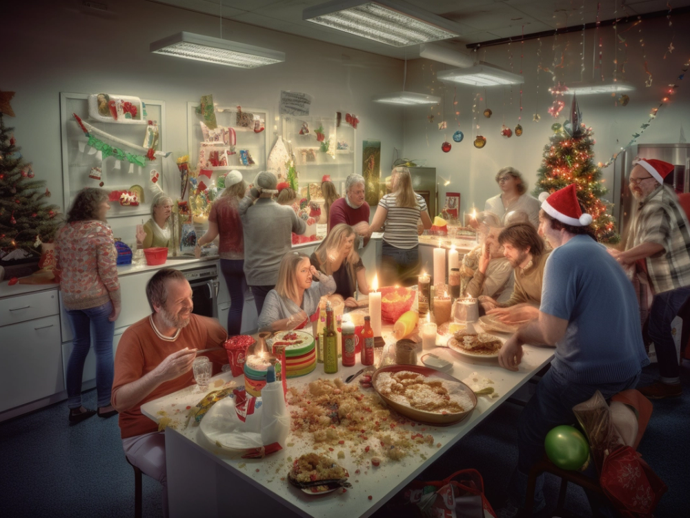 Christmas party at the office