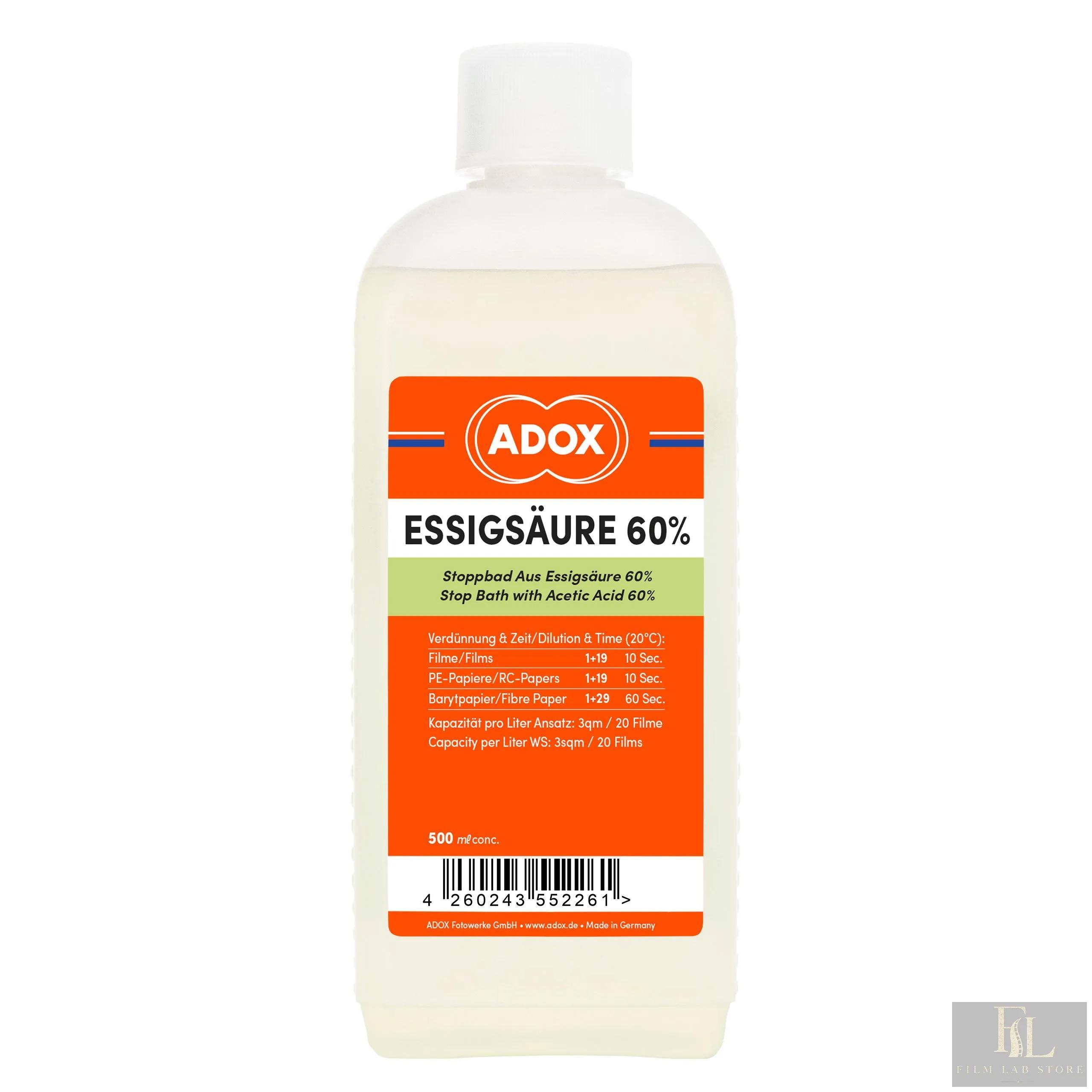 ADOX Acetic Acid 60% 500 ml conc.