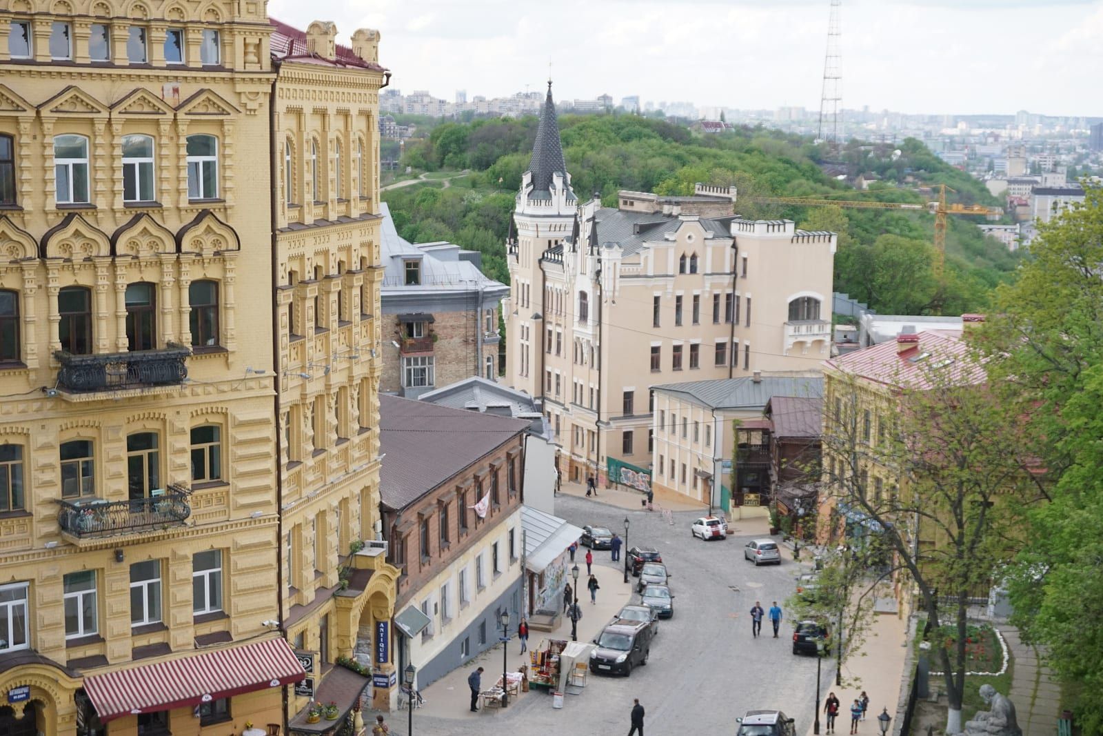 Андріївський узвіз, вид згори