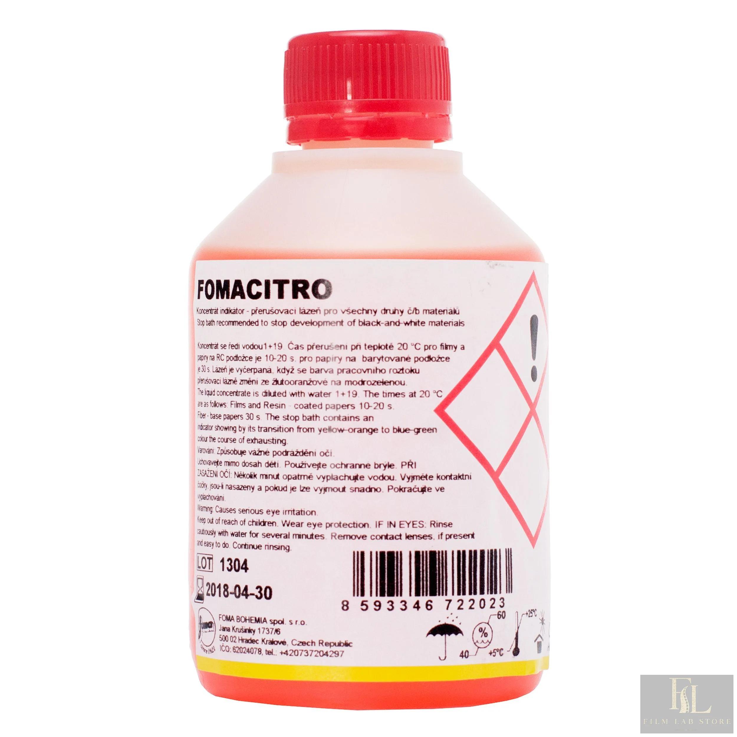 FOMA Fomacitro Stop Bath With Indicator 1+20, 250 ml 250 ml conc.