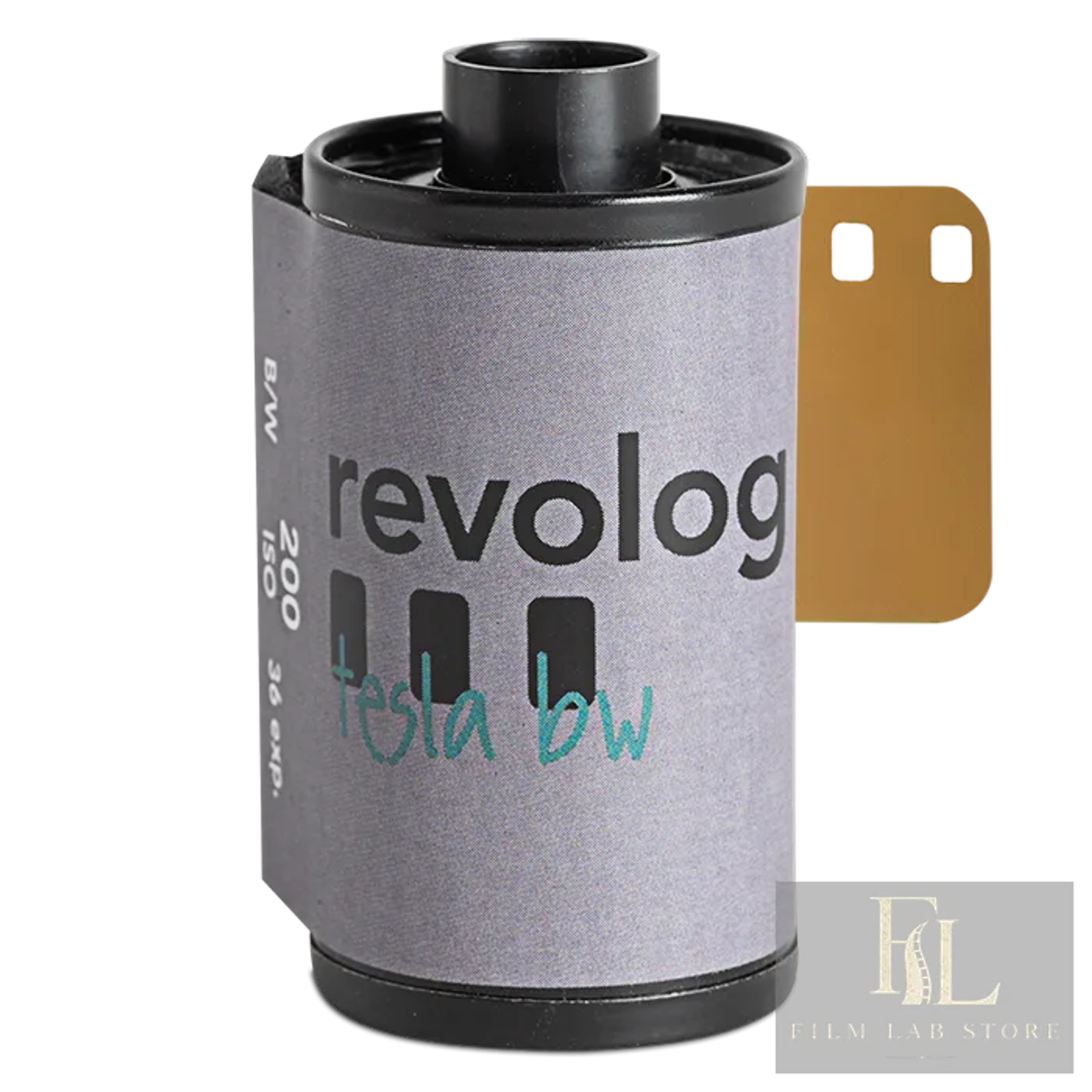 Revolog Tesla BW 200 — чёрно-белая фотоплёнка 135 с молниями, 36 кадров, ISO 200